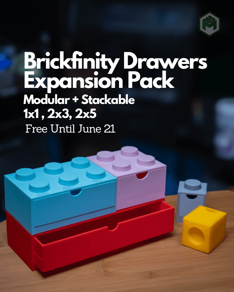 Brickfinity Drawers Expansion Pack 3d model