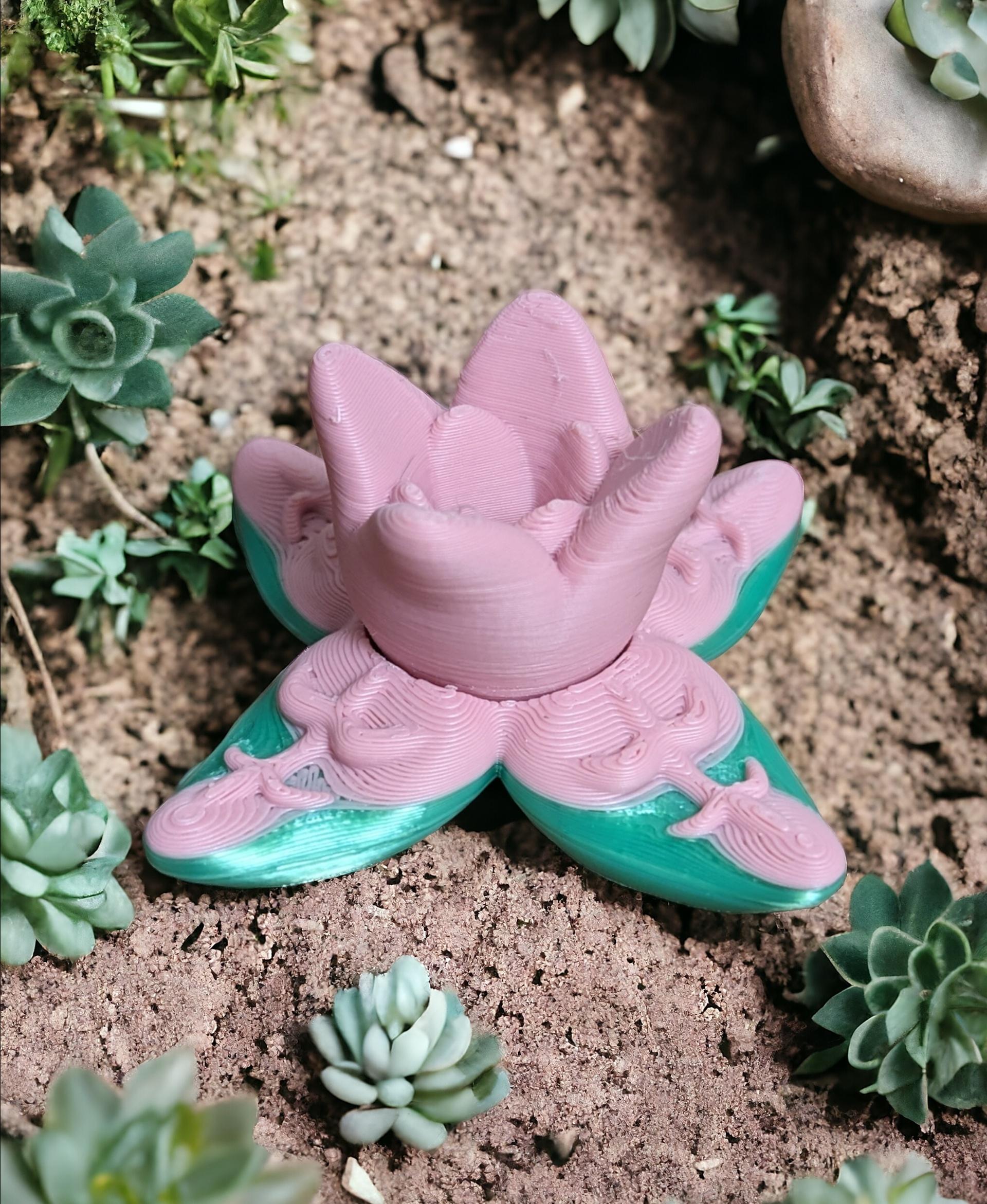 Spin Flower - Quick easy print, had this in my hands with 30 mins - 3d model