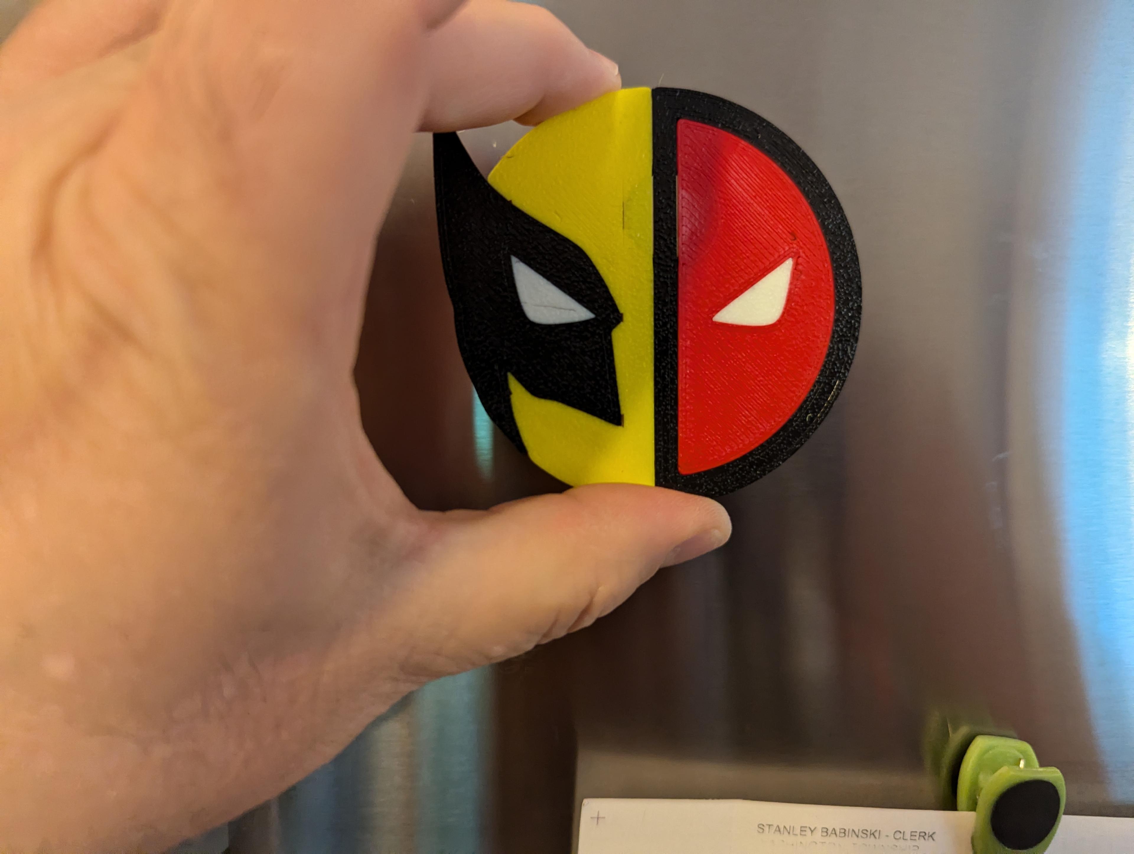 Deadpool and Wolverine Magnet 3d model