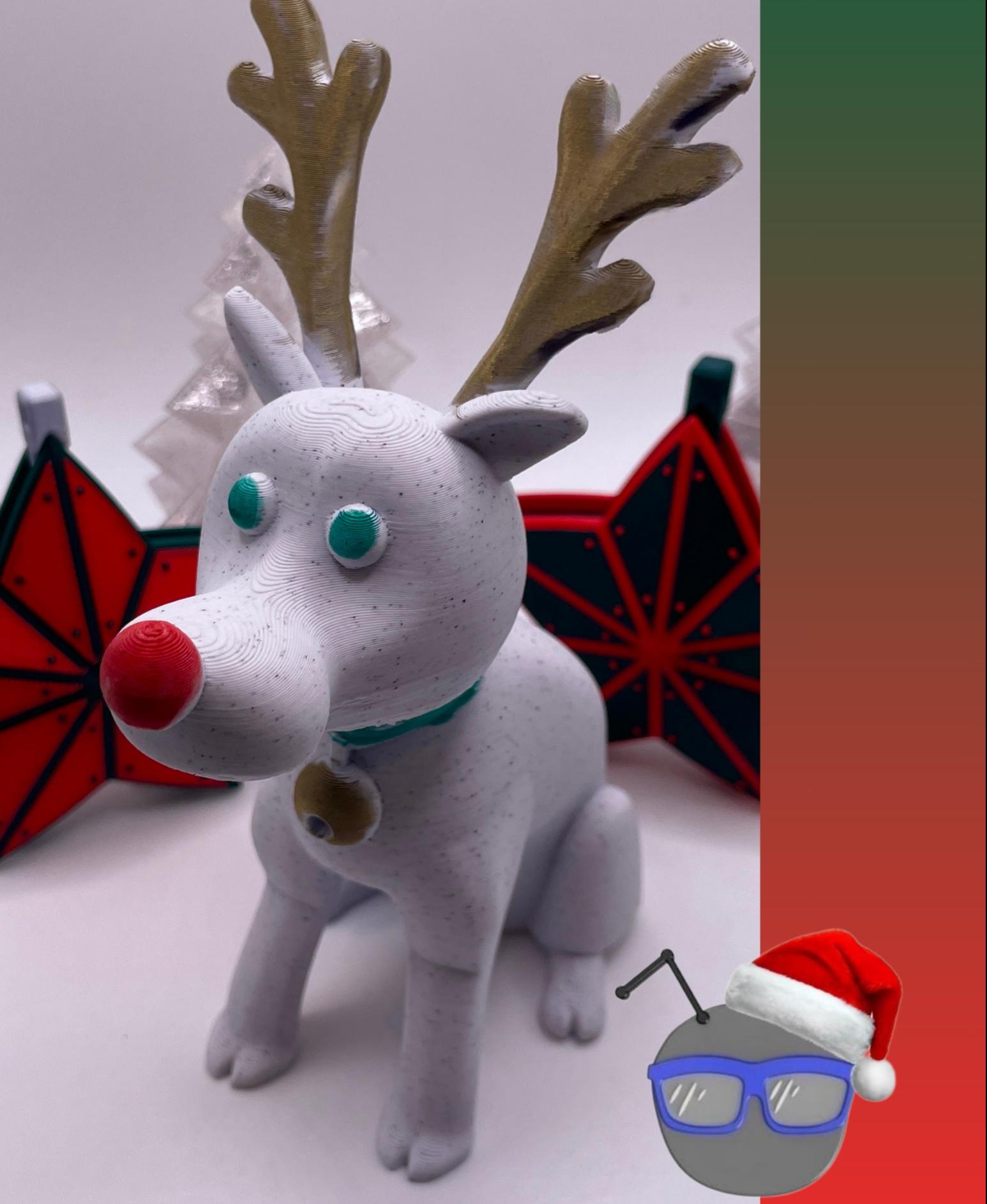 Rudolph the red nose SnowDog 3d model