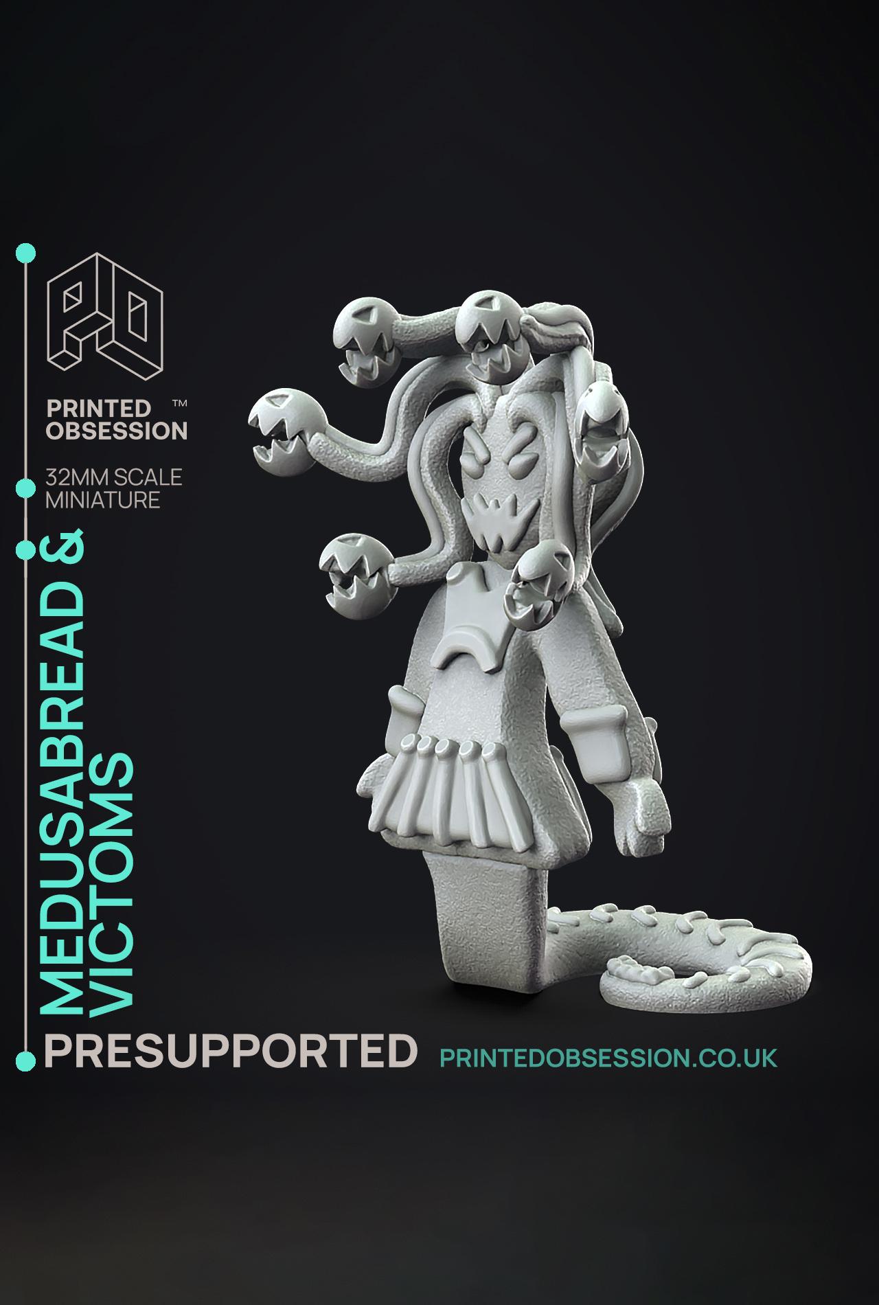 Gingerbread Zombie - Possessed Bakery - PRESUPPORTED - Illustrated and Stats - 32mm scale			 3d model