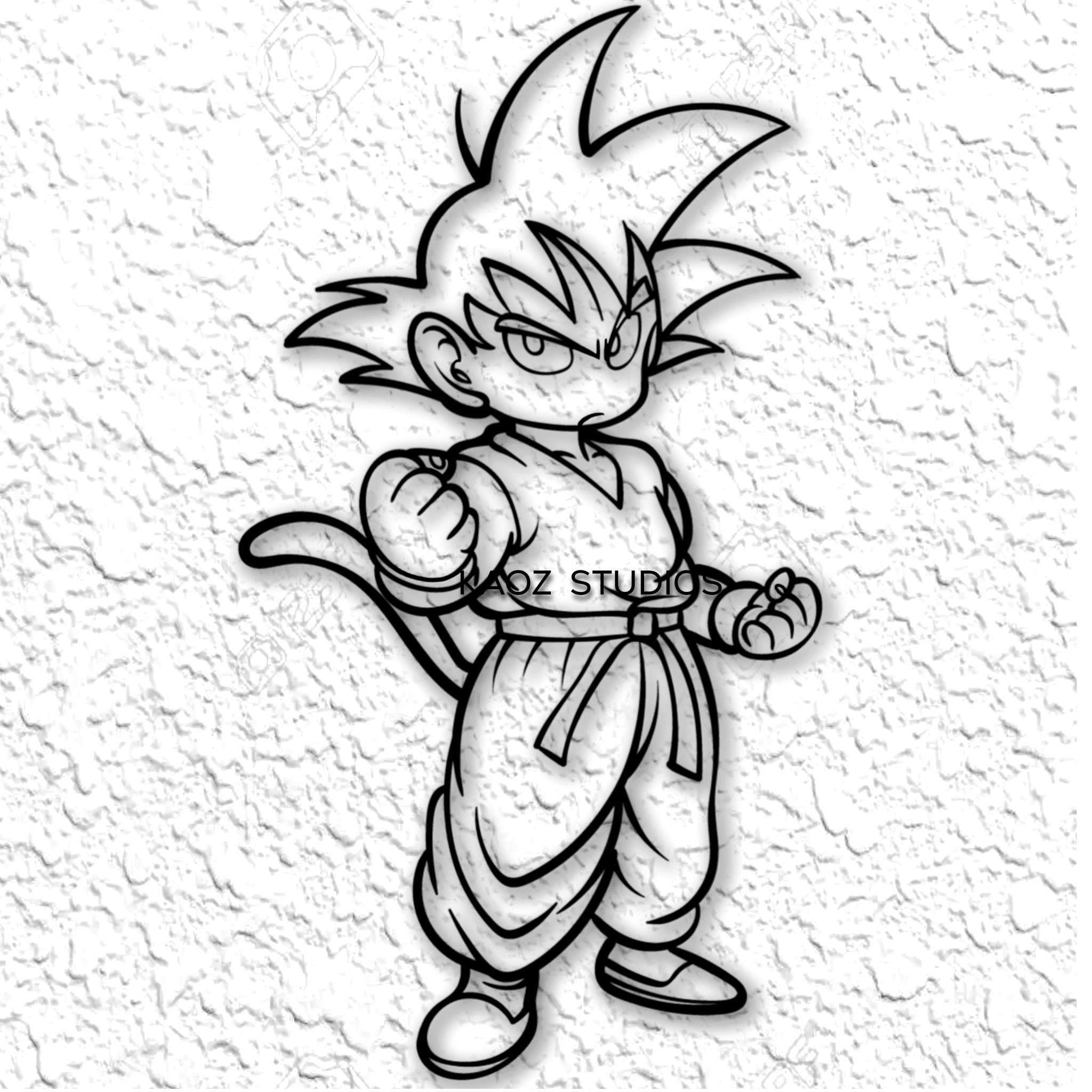 DragonBall Z Kid wall art Goku wall decor 2d Anime wall decoration fanart 3d model