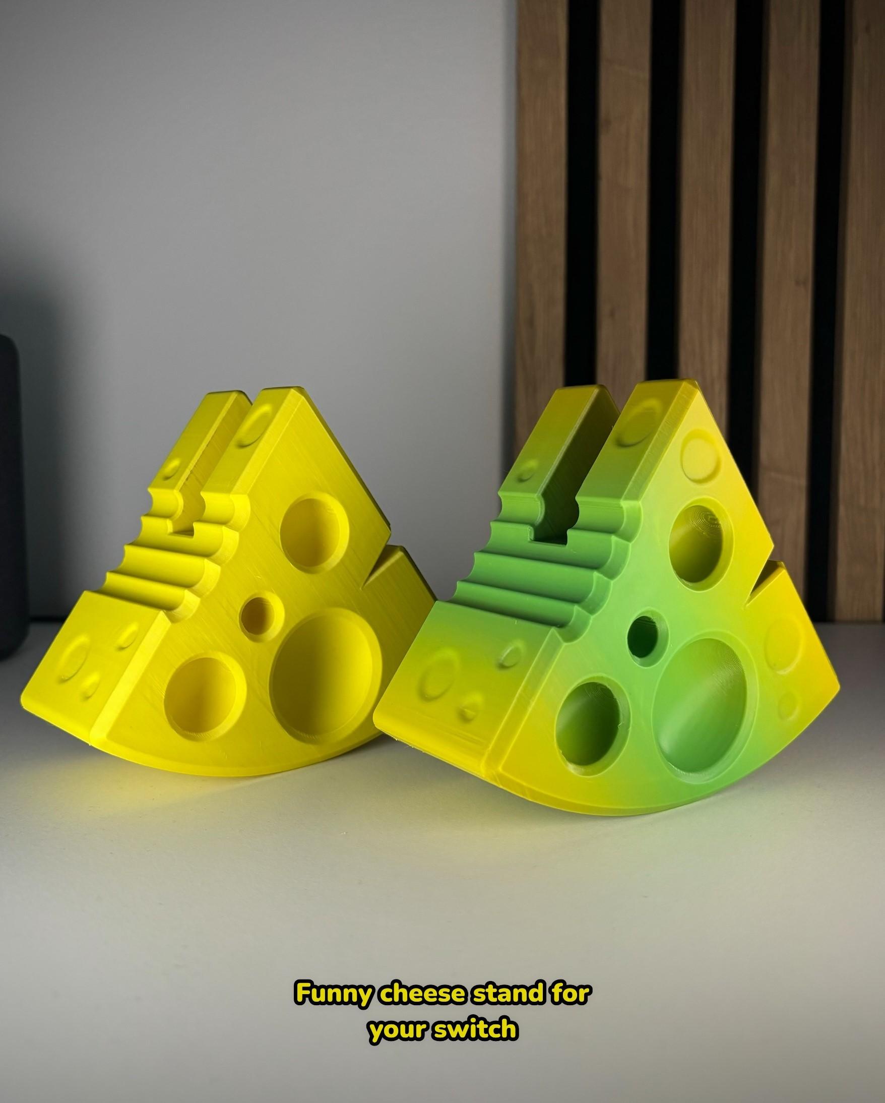 Nintendo Switch Stand - Inspired by a piece of cheese 3d model