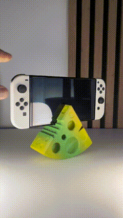 Nintendo Switch Stand - Inspired by a piece of cheese 3d model