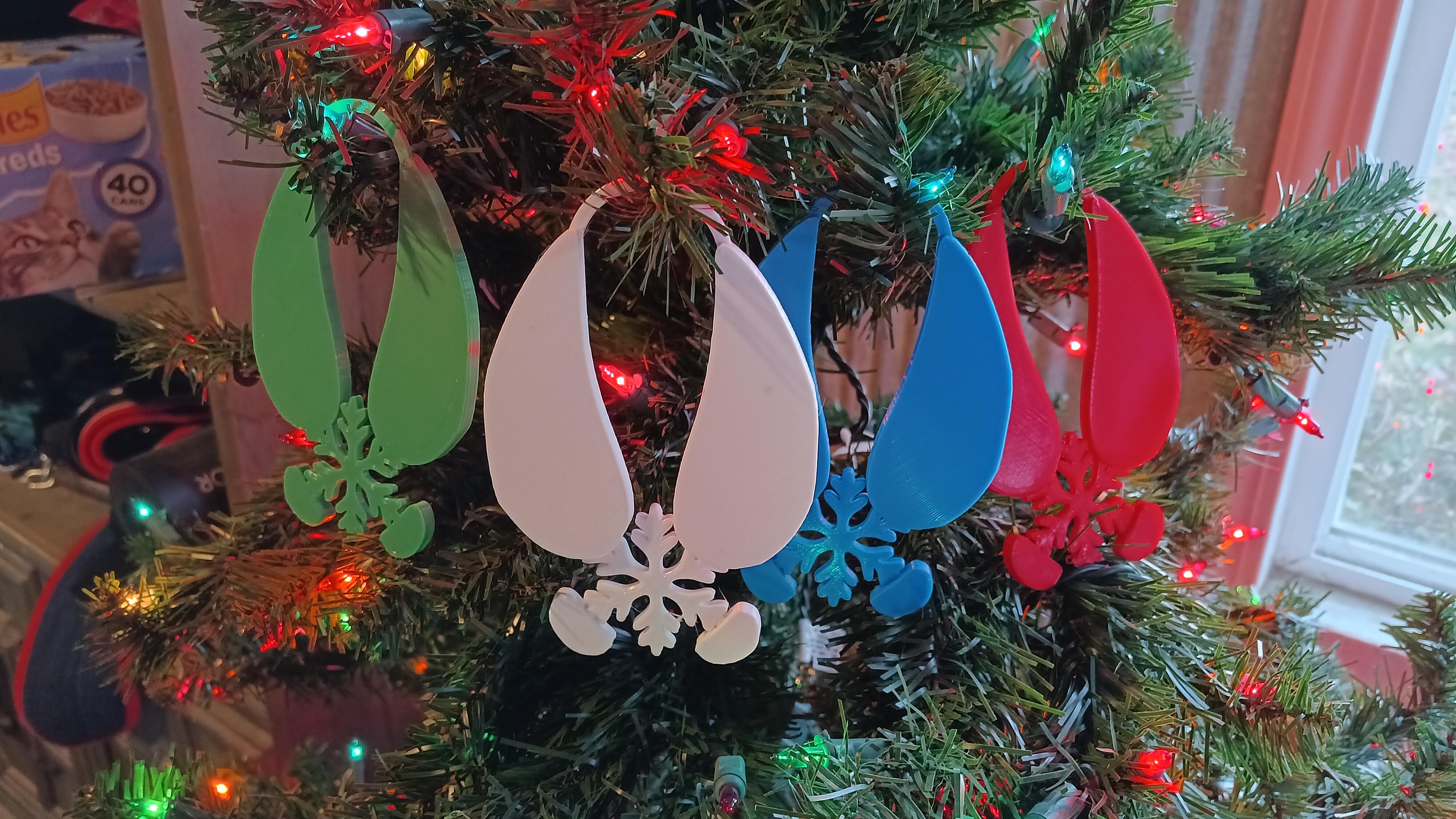 Reindeer Caribou hoof print ornament for Christmas Tree  3d model