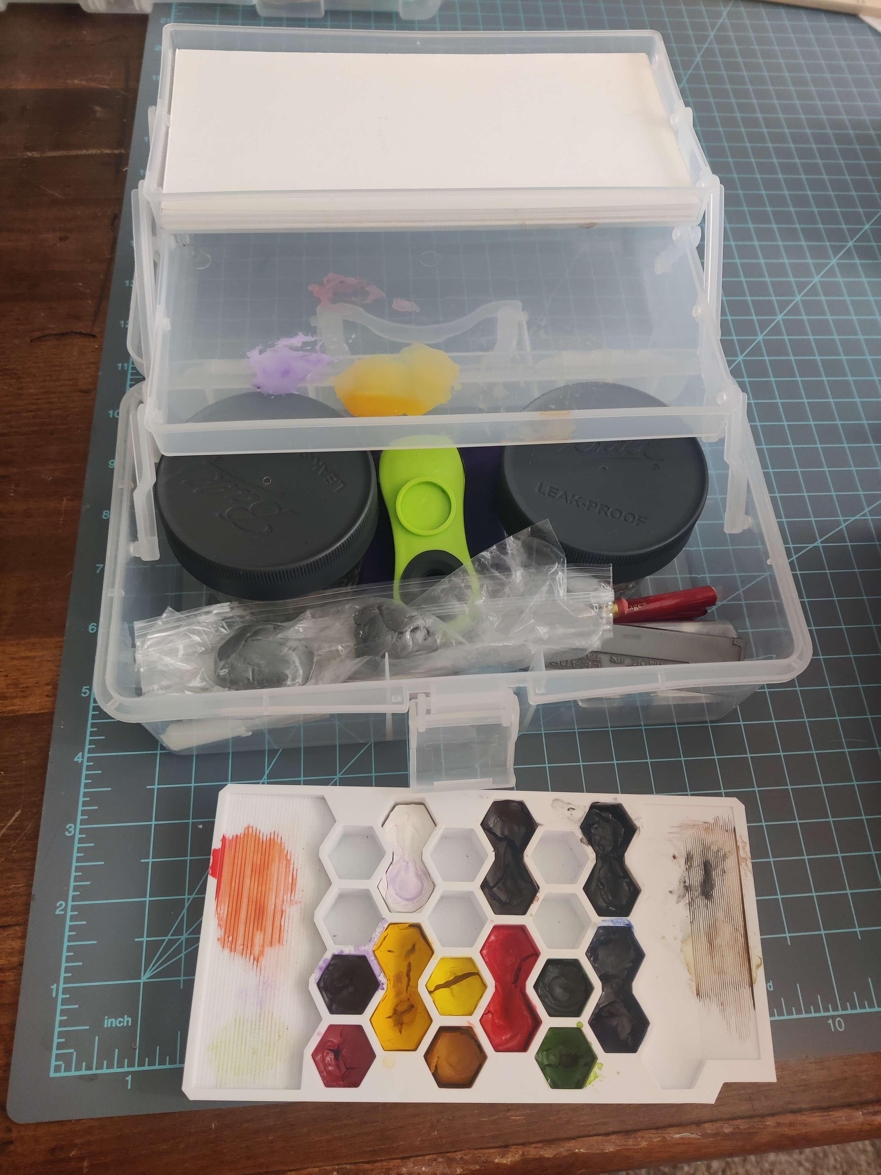 Mini Portable Paint Box Watercolor Paint Dispenser Set Travel