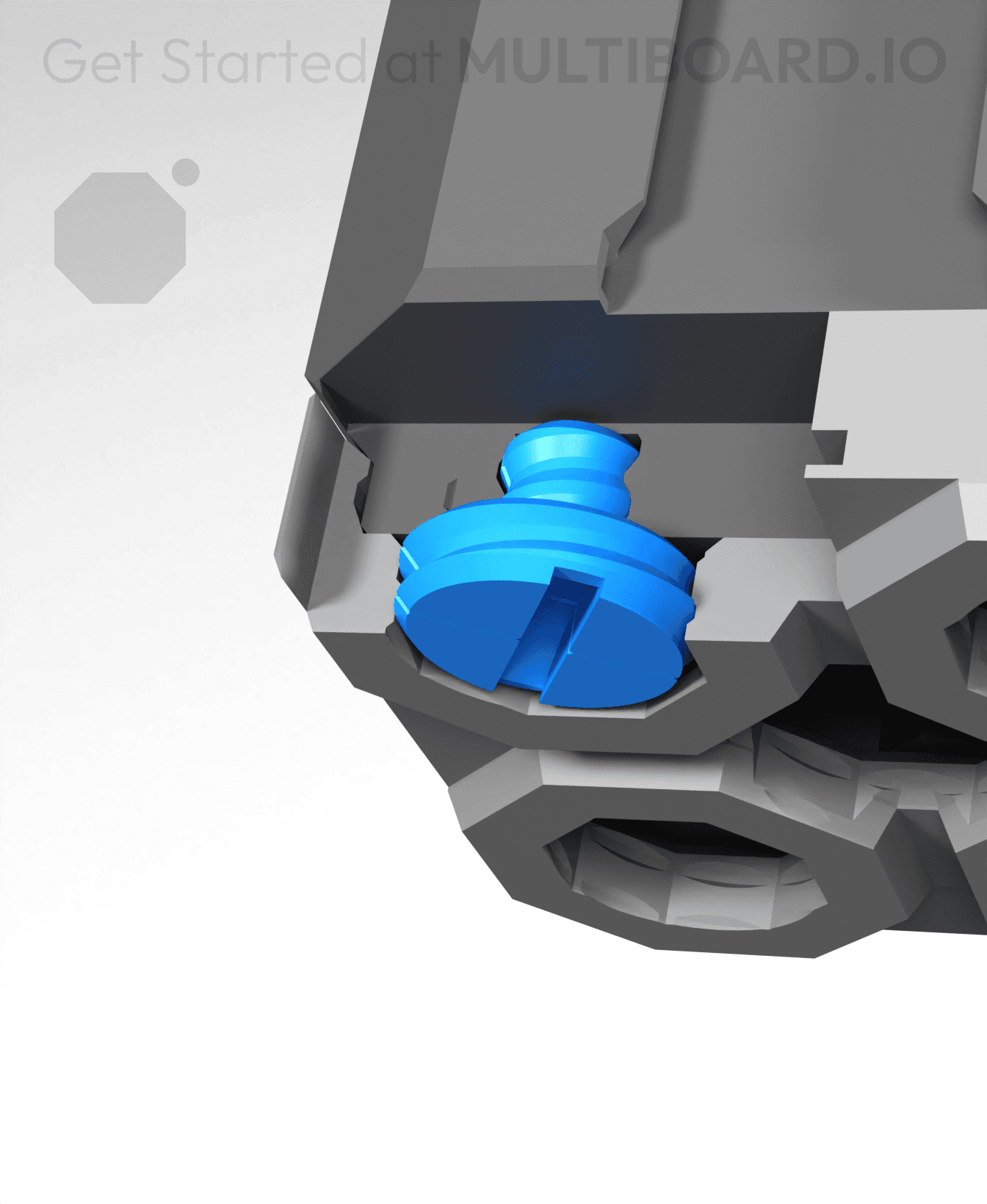 Bin To Baseplate - Bolt-Locker 3d model