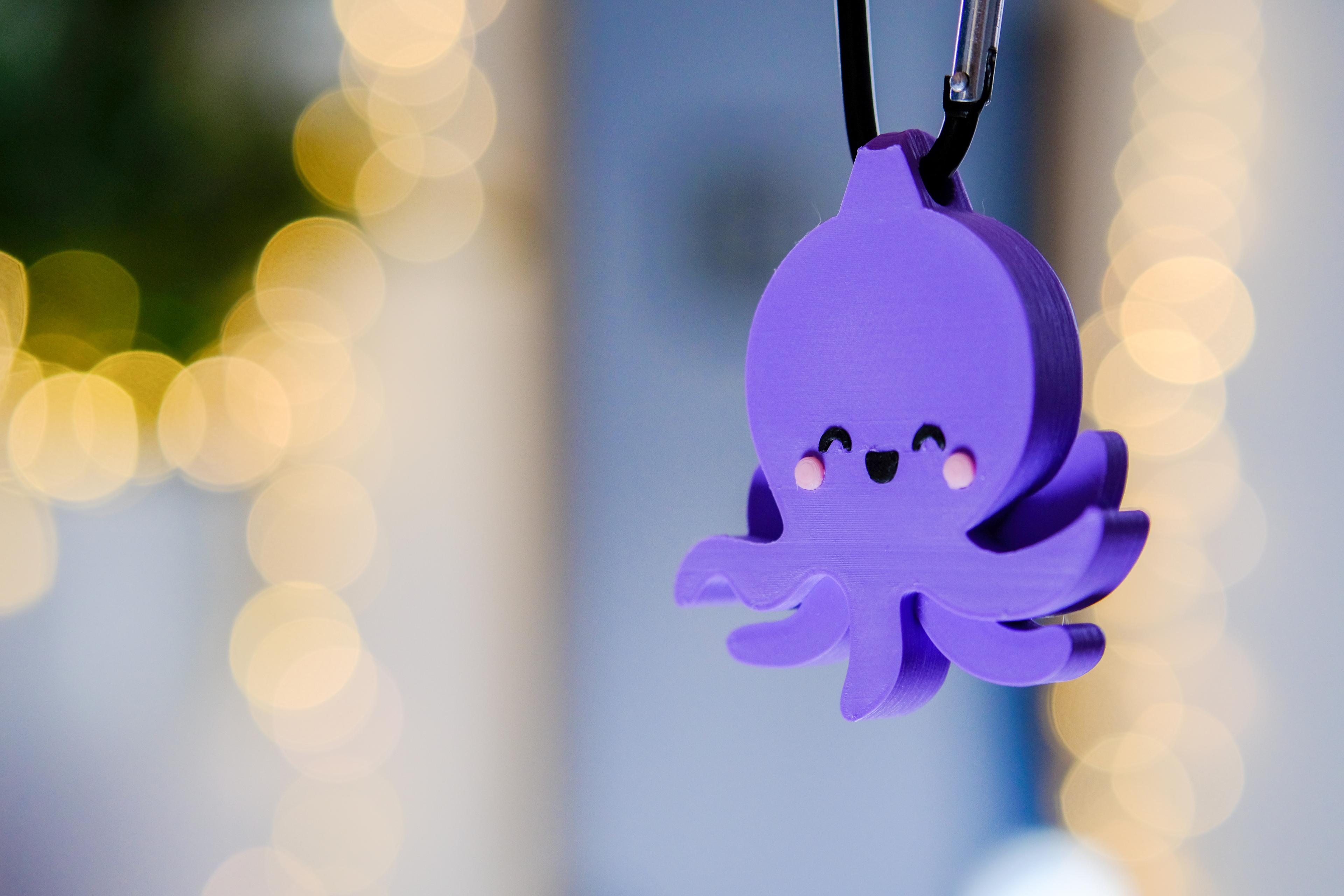 Cute Octopus Keychain - Holoprops 3d model
