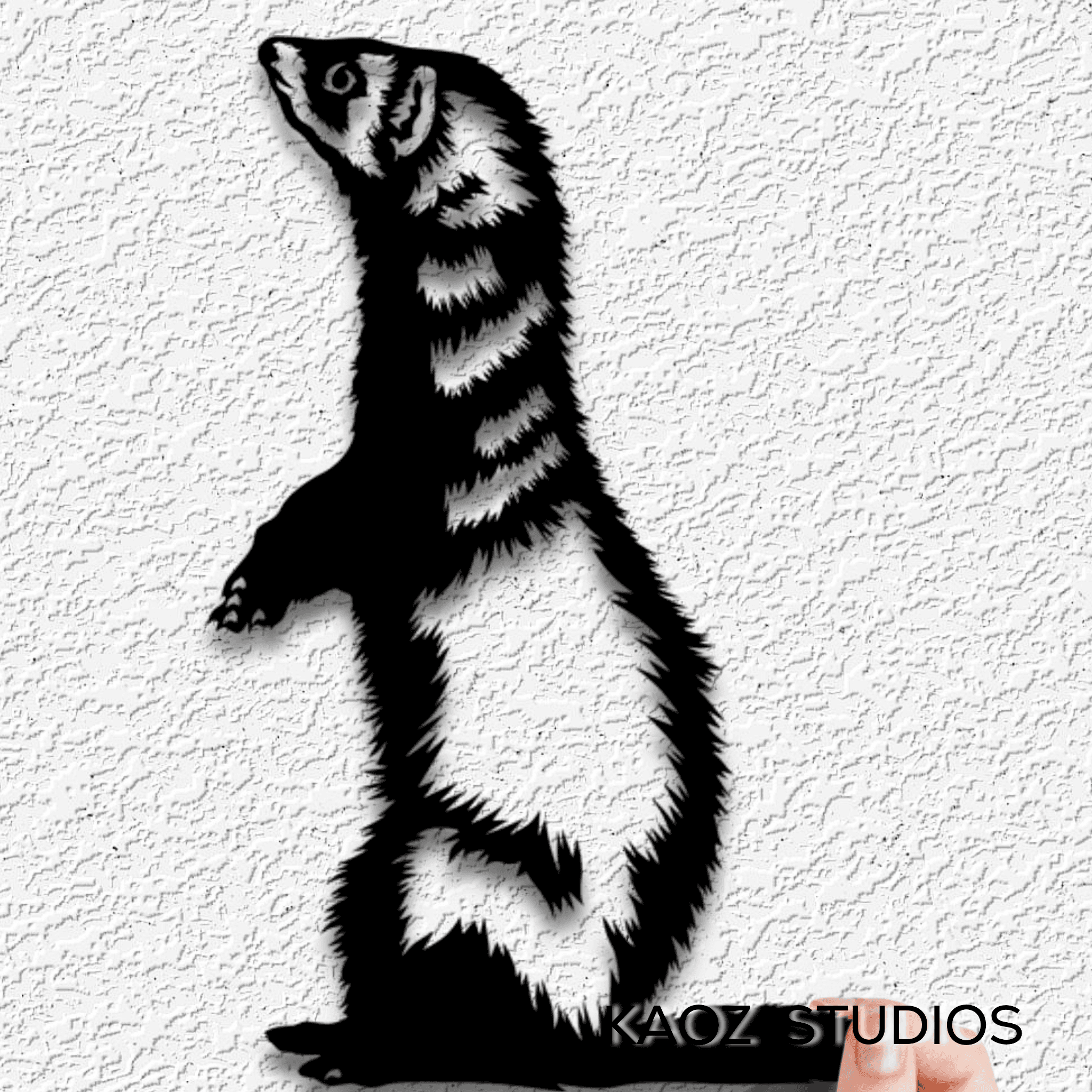 ferret wall art mongoose wall decor mink decoration 3d model