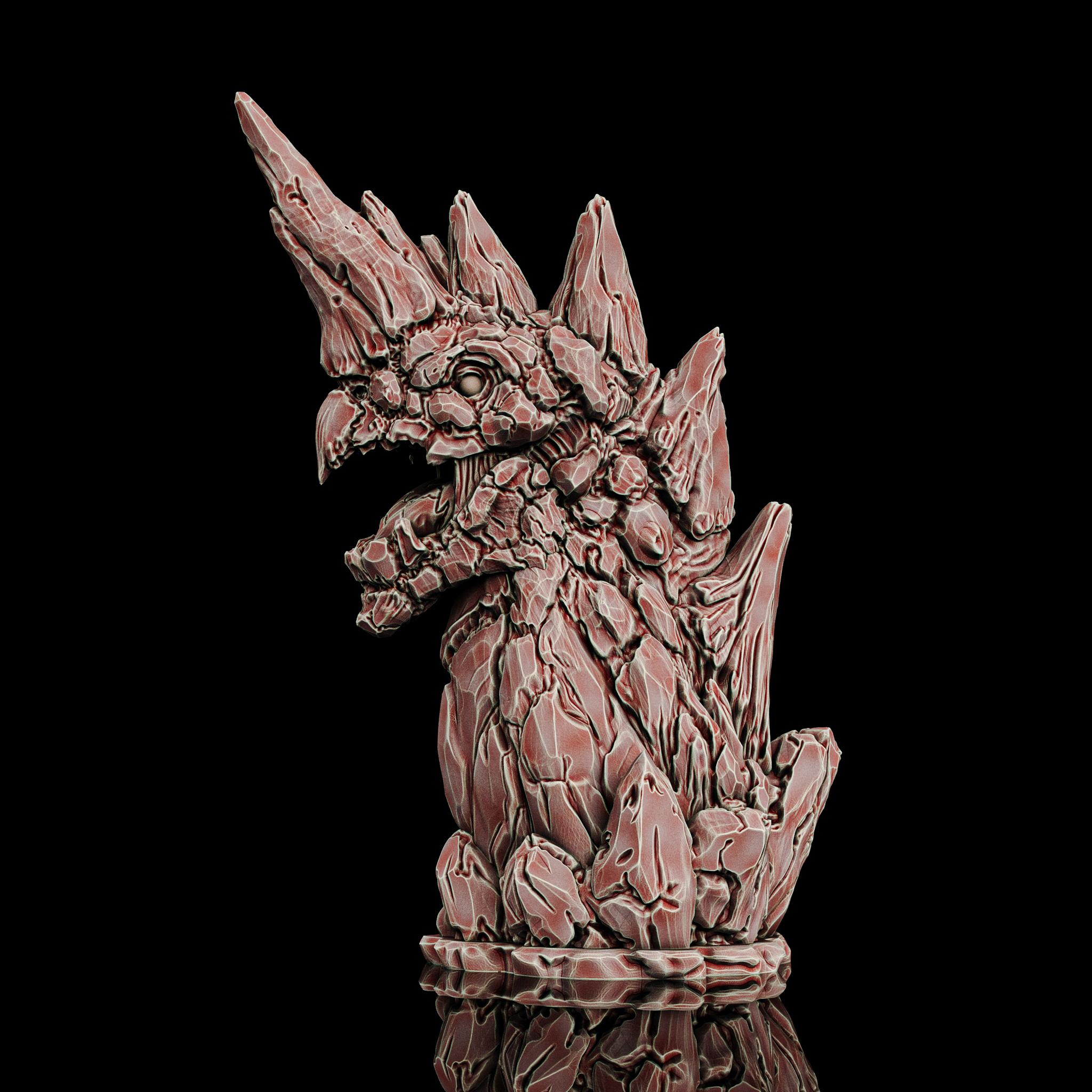 Stone Dragon bust (Pre 3d model