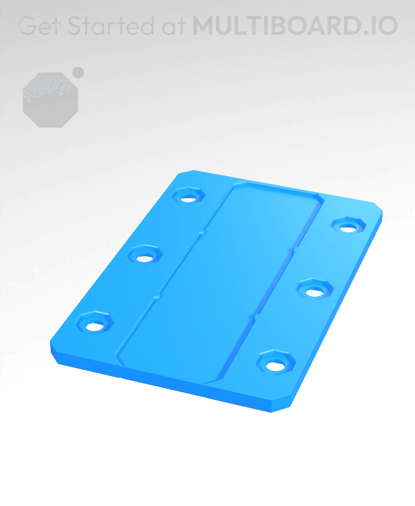 2x3 - Plain - Stacking Plate 3d model