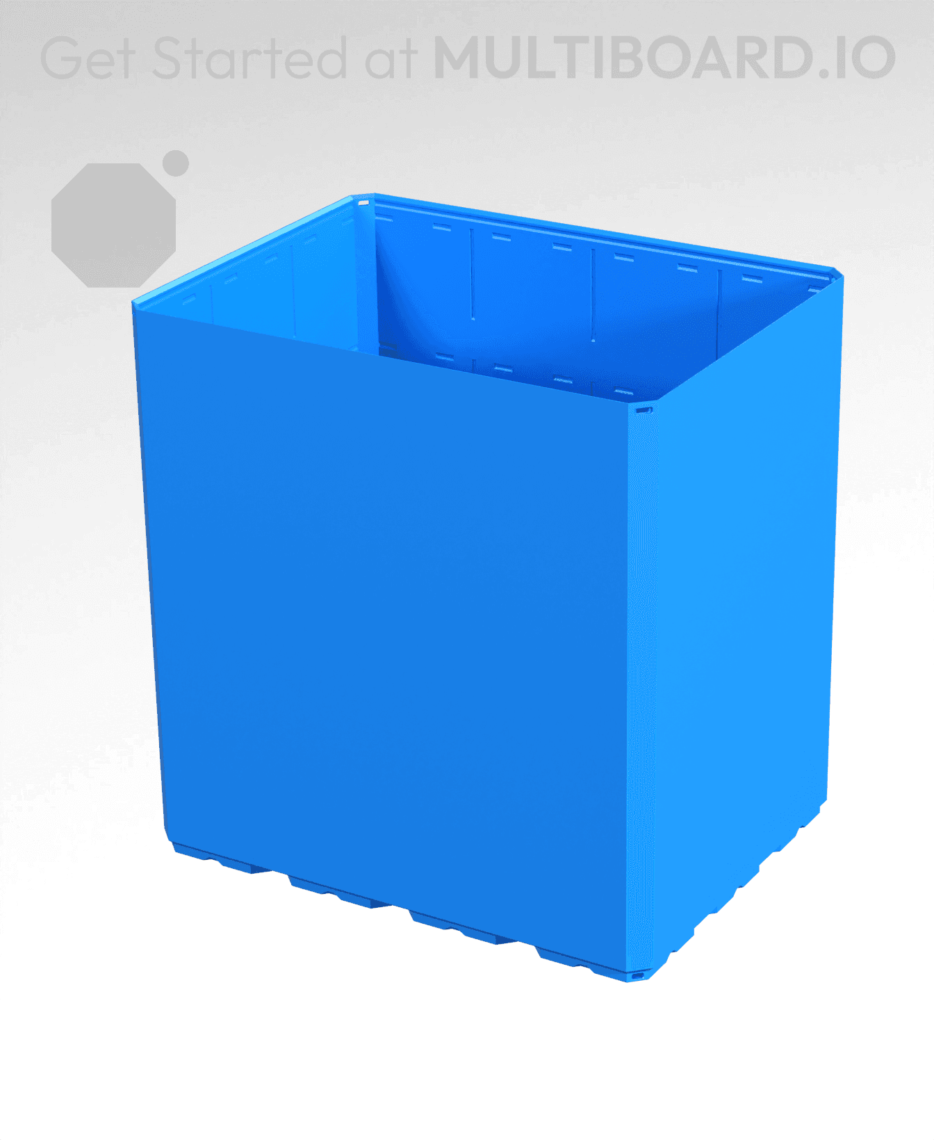 4x3x4 - Simple Walls - Multibin Shell 3d model