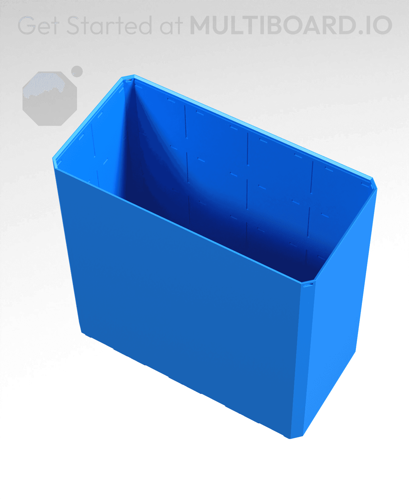 4x2x4 - Simple Walls - Standard Click-In Multibin Shell Extension 3d model