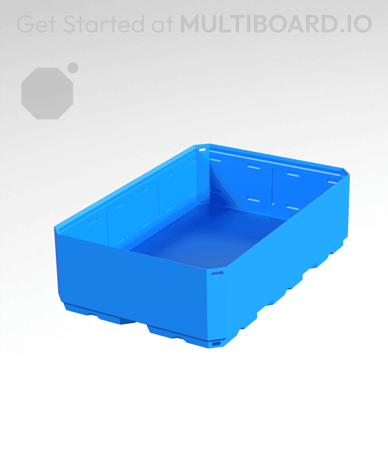 2x3x0.75 - Simple Walls - Multibin Shell 3d model