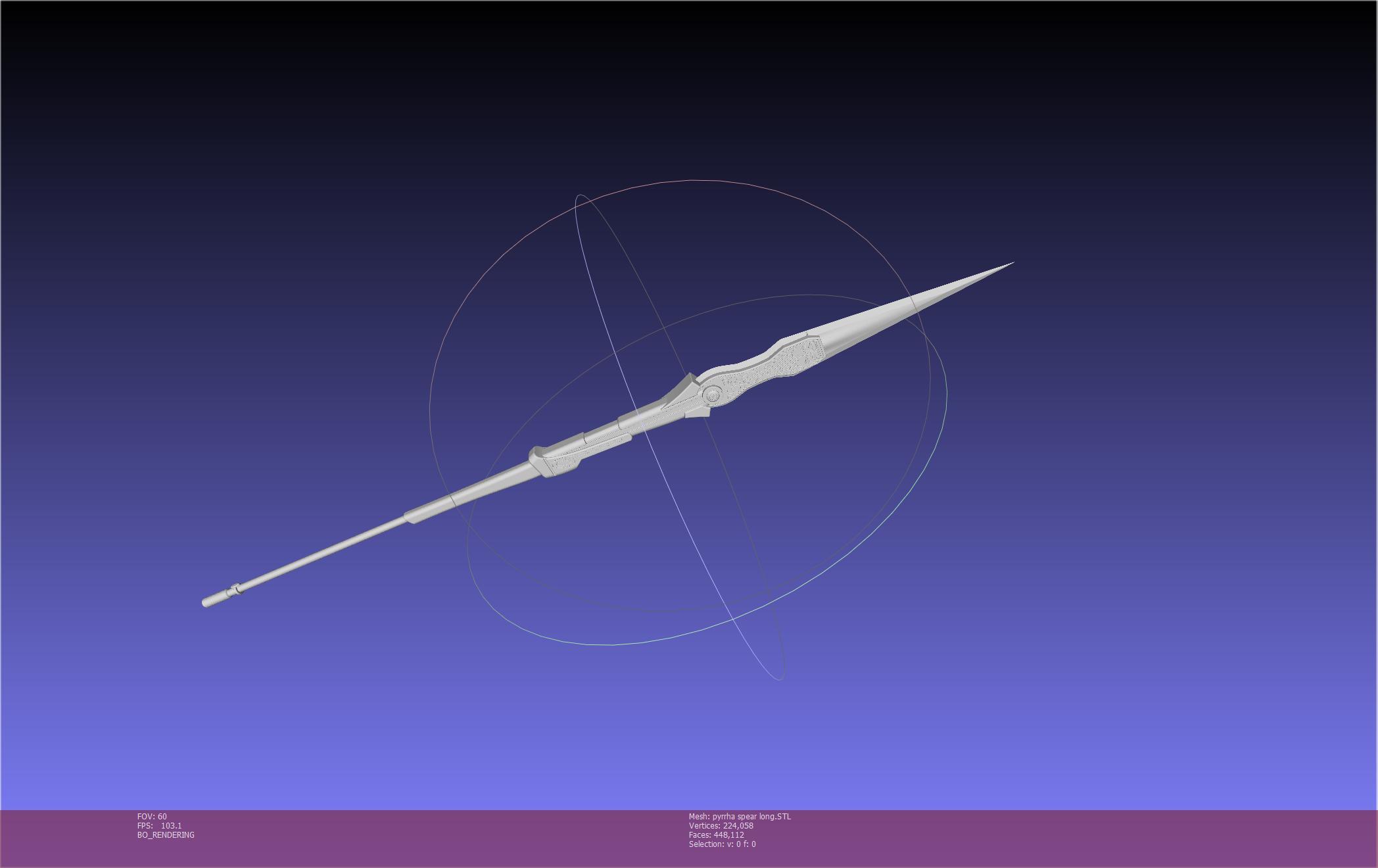 RWBY Pyrrha Nikos Spear Printable Assembly 3d model