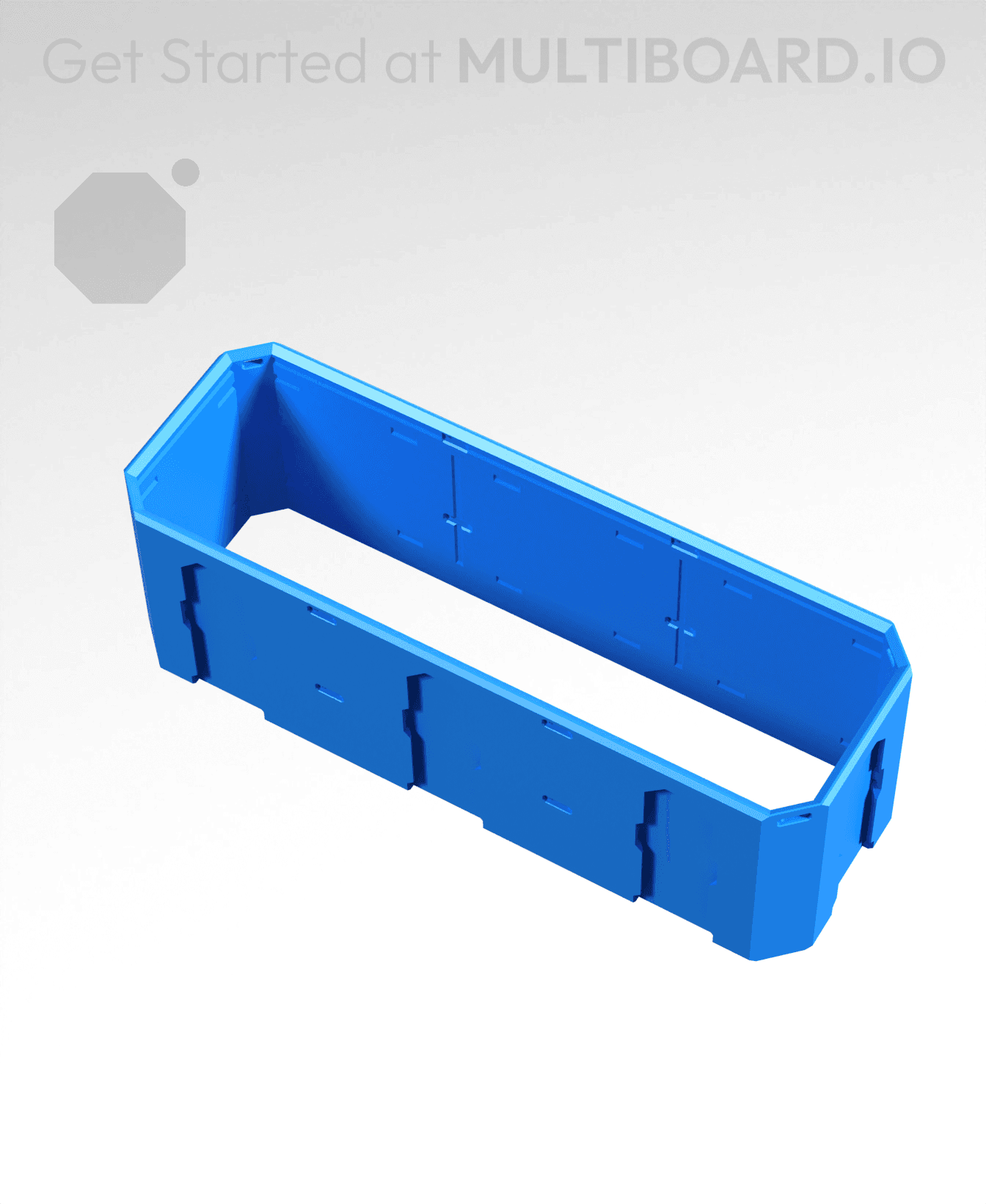 3x1x1 - Topped Multipoint Rail - Pop-In Bin Extension 3d model