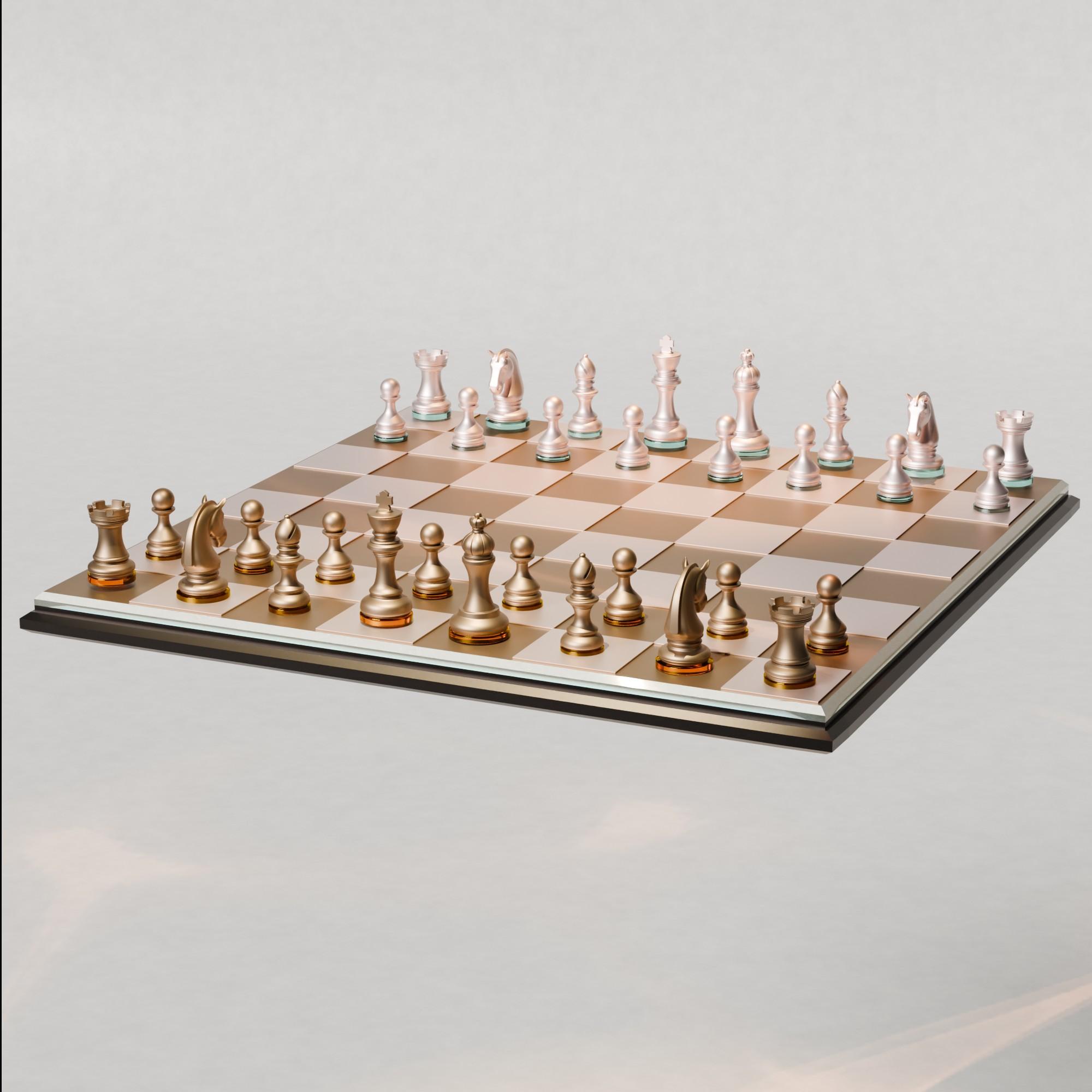 The Luxury Classic Chess Set   3d model