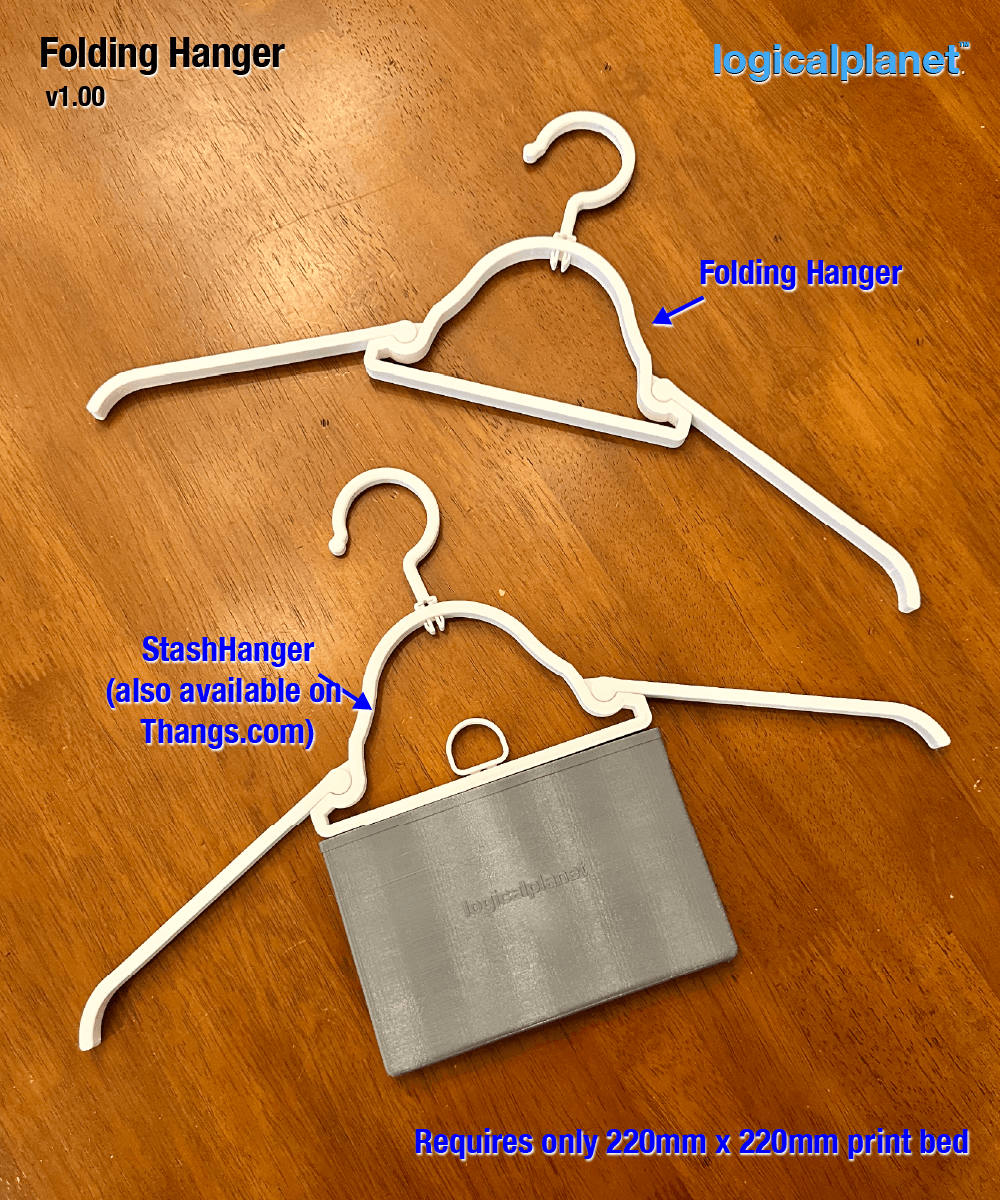 Folding Hanger 3d model