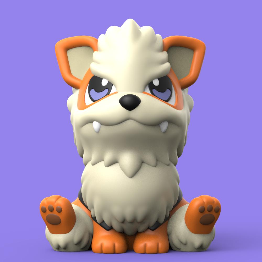 Chibi Arcanine (Easy Print No Supports) 3d model