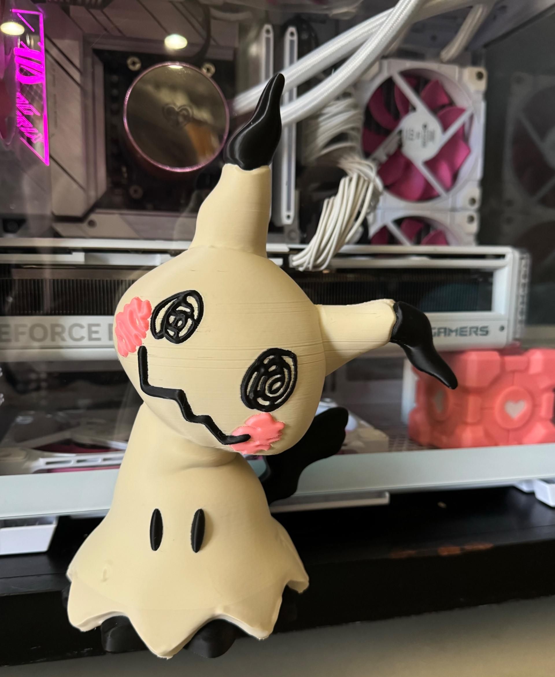 Mimikyu - Pokemon - Fan Art - Thank you for making a mimikyu! I really enjoyed painting this file in bambu studio and watching it come to life!  - 3d model