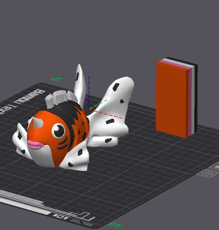 Articulating Seaking - Print in Place - Pokemon 3d model
