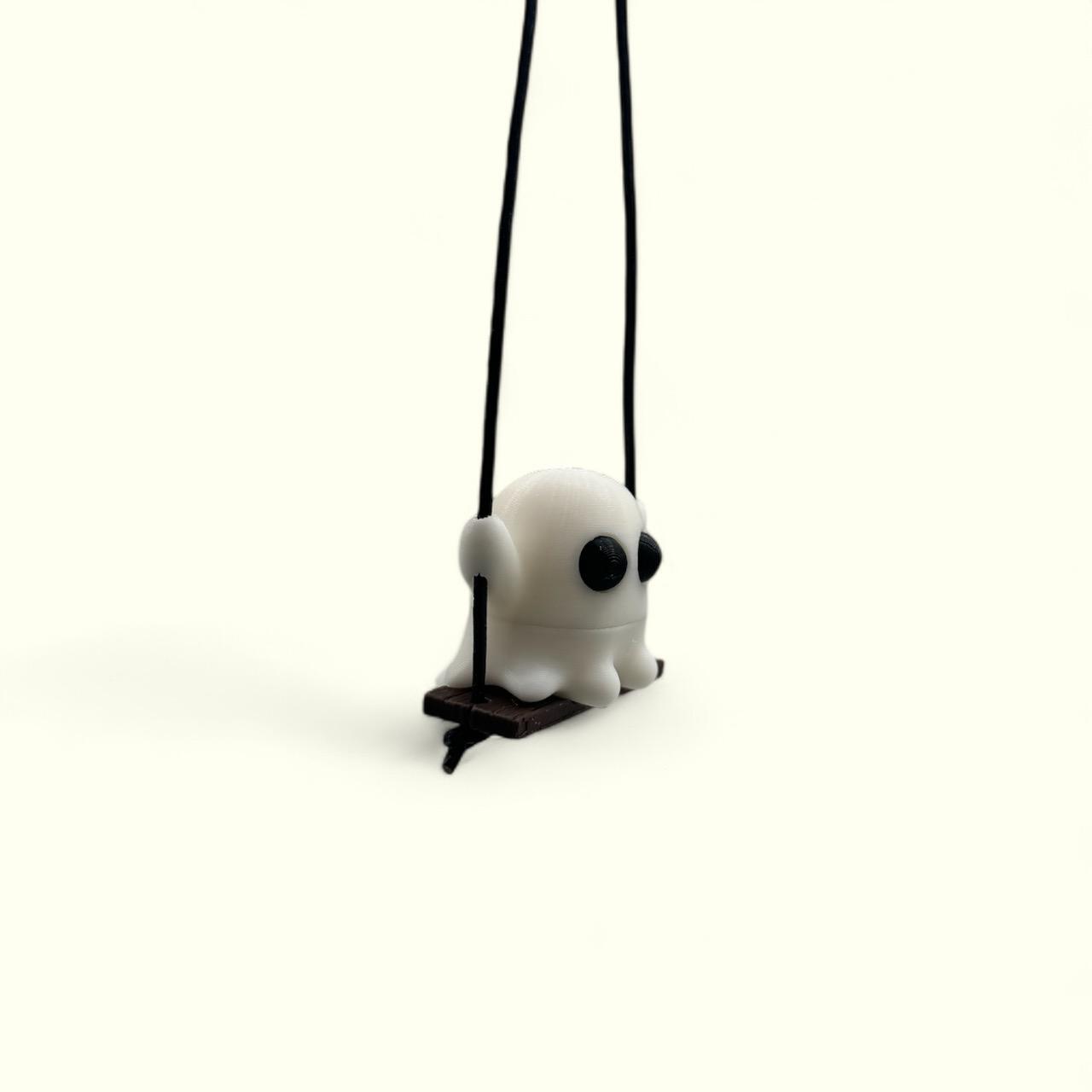 Graveyard Play Time - Ghost on Swing With Spooky Tree - Tealight Multi Part Model 3d model