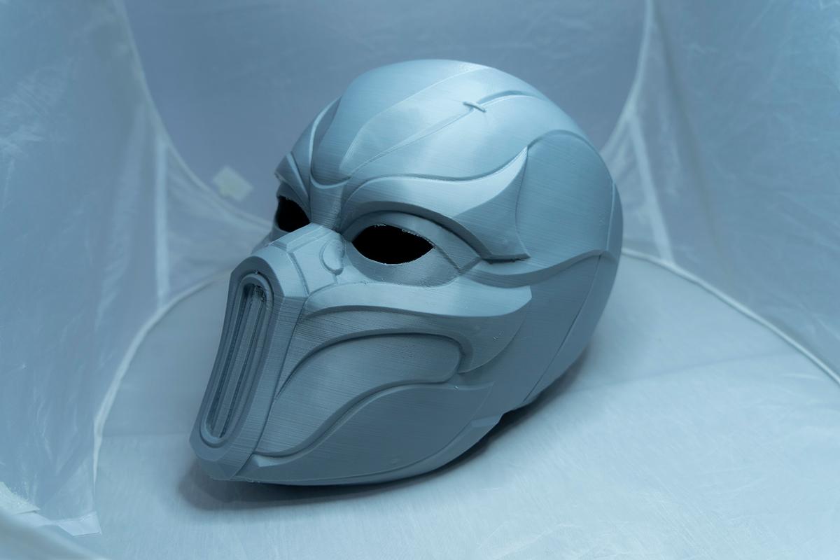 Noob Saibot wrestler halloween mask helmet 3d model