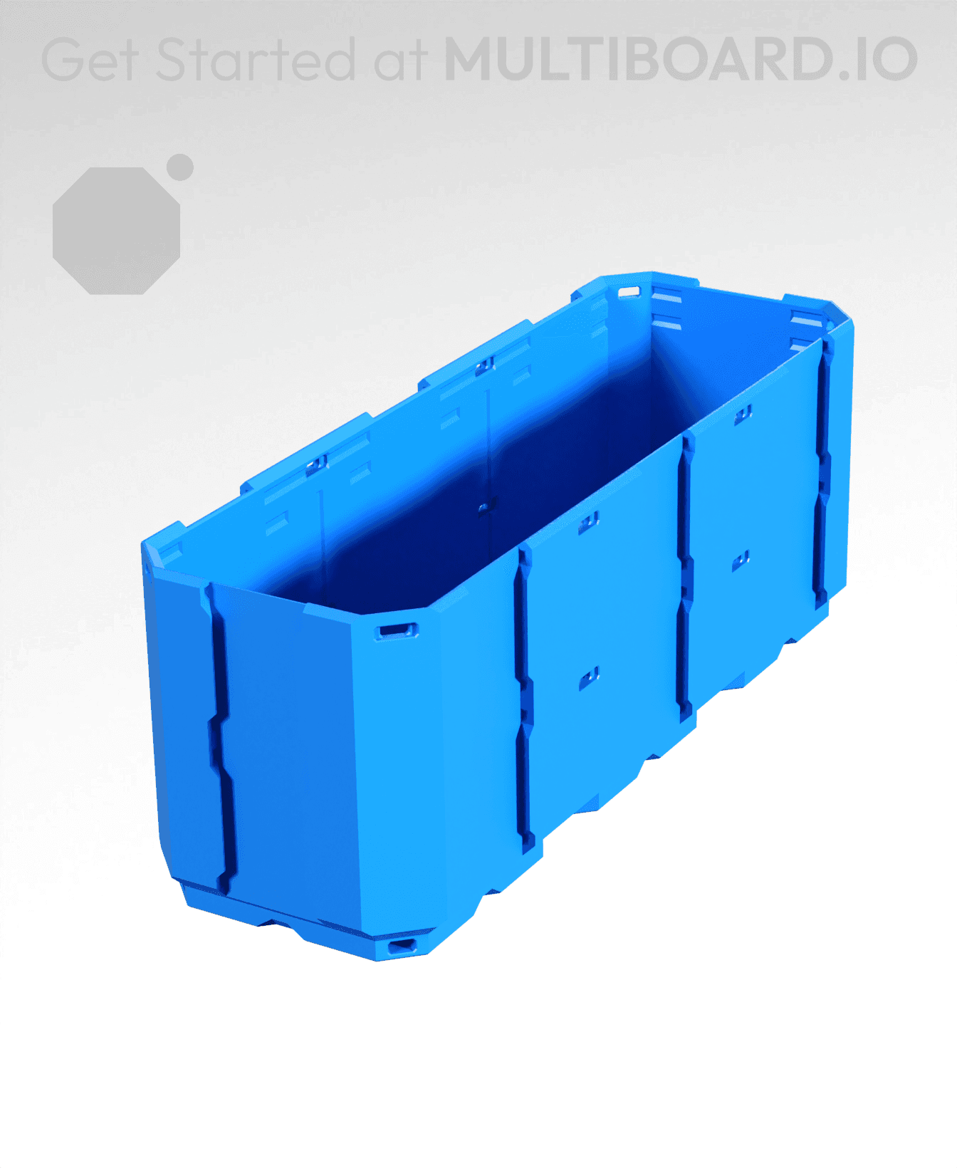 1x3x1 - Full Multipoint Rail - Multibin Shell 3d model