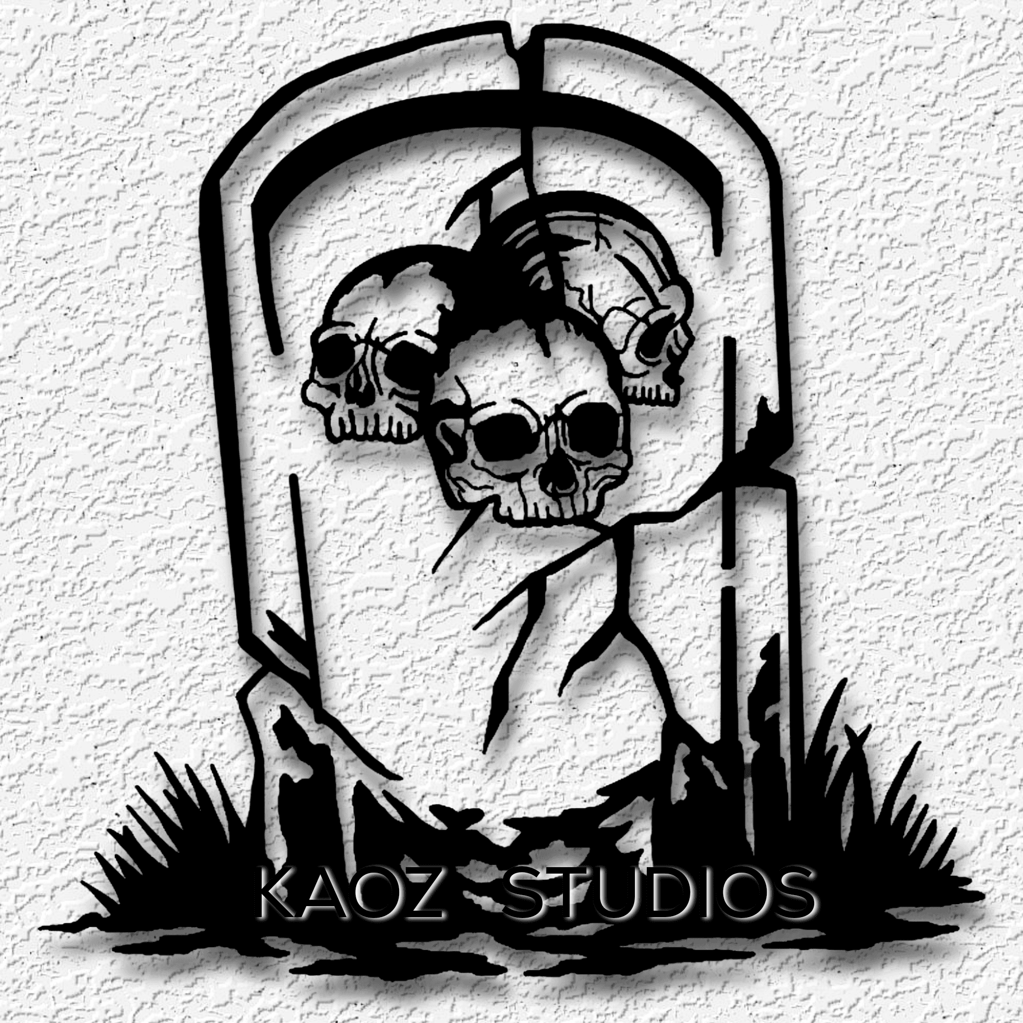 Tombstone wall art grave marker wall decor Halloween cemetery decoration 3d model