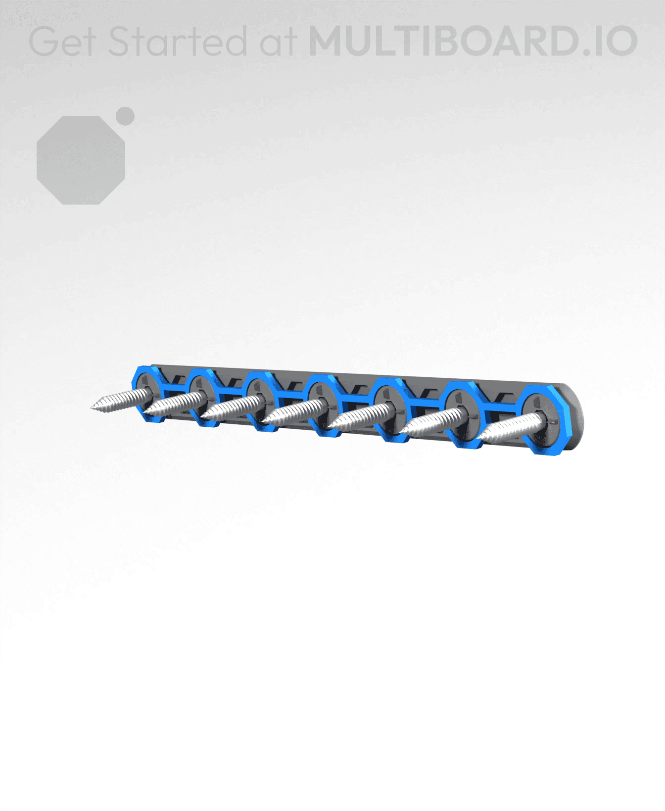 7L Screw-On Mount - Multipoint Rail Rings 3d model