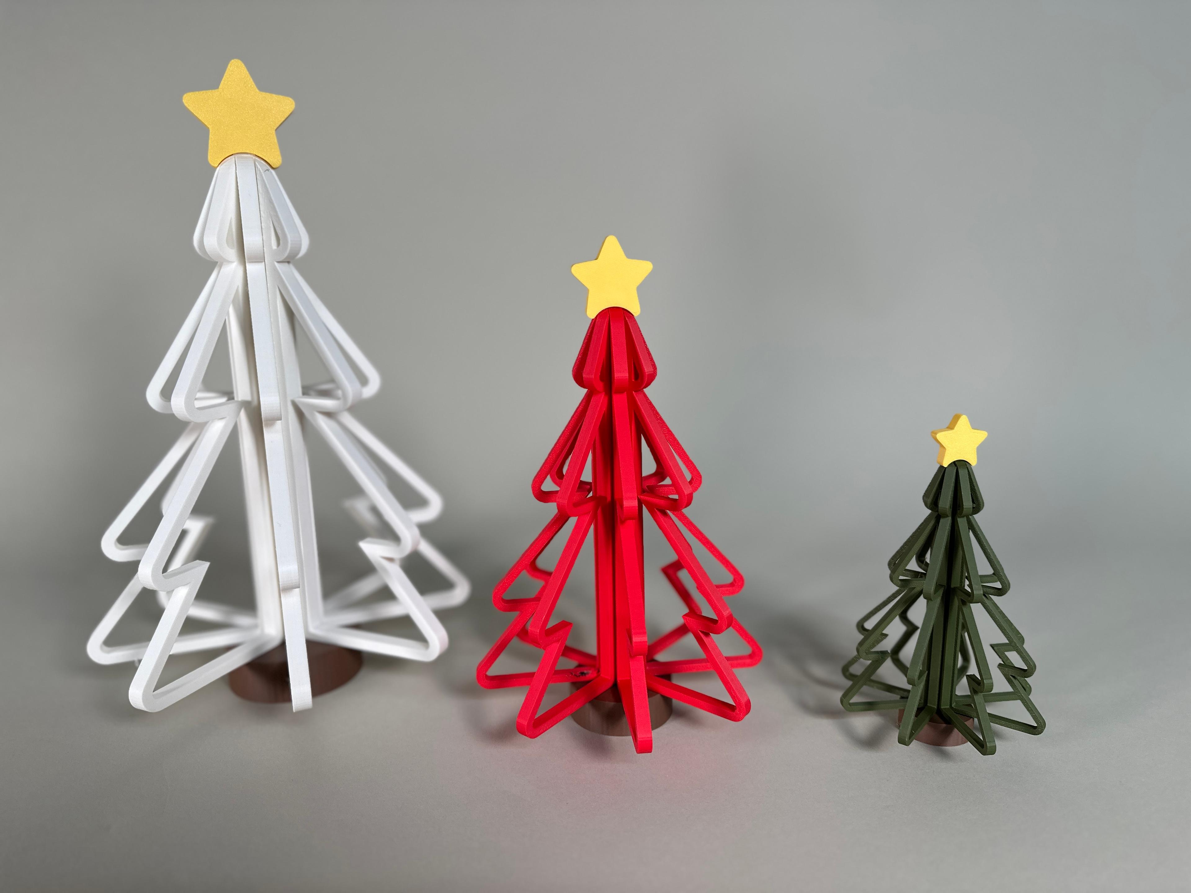 Hallow Christmas Tree Slices with Star! ⭐ 3d model