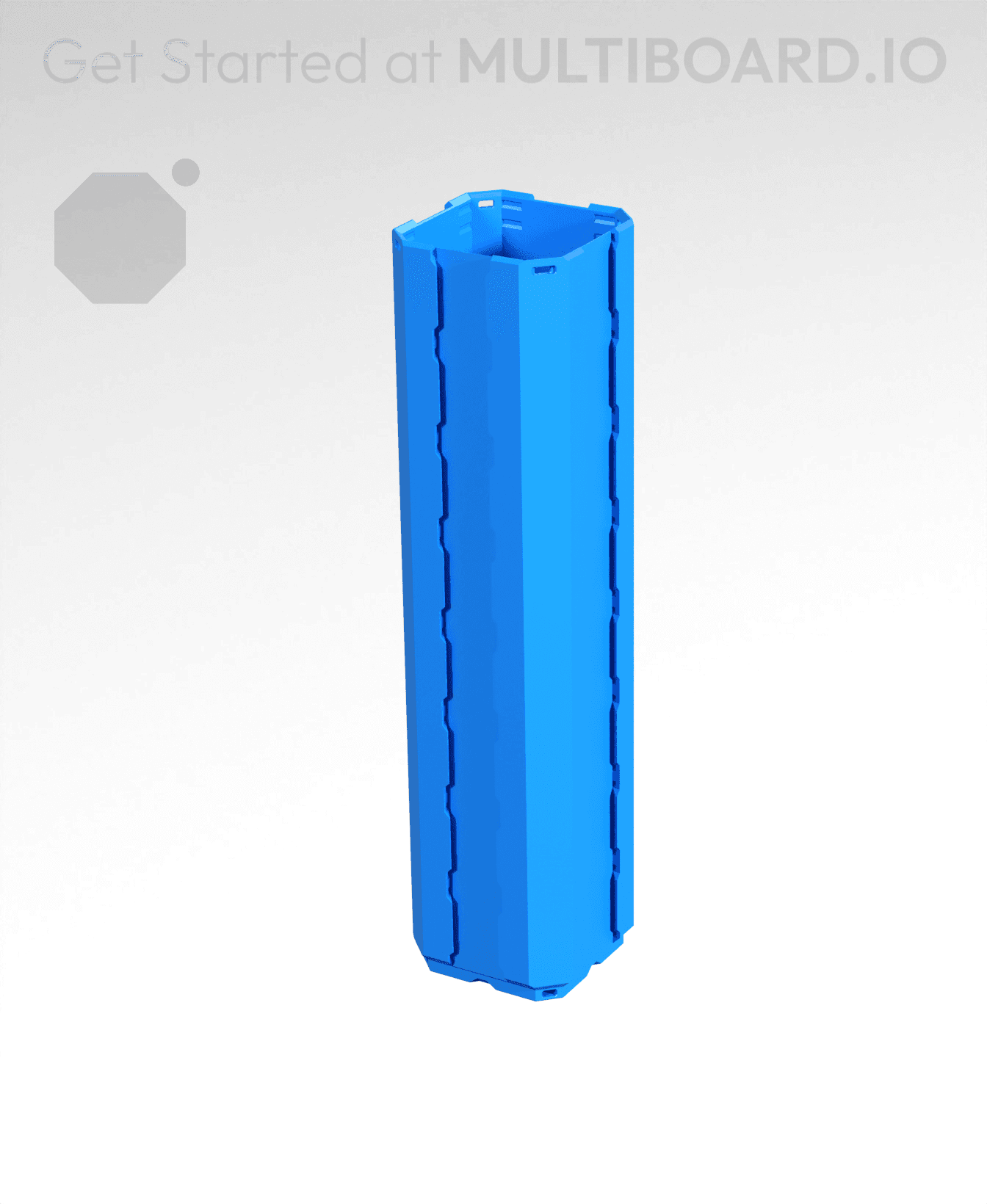 1x1x4 - Full Multipoint Rail - Multibin Shell 3d model