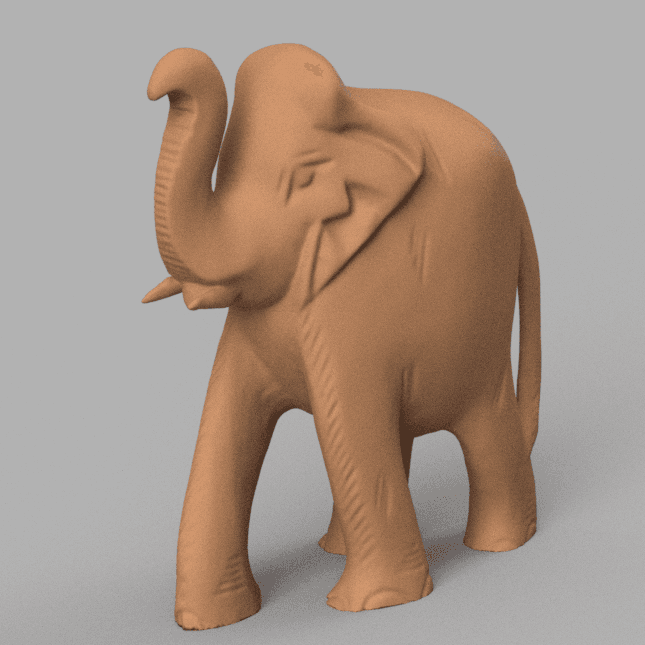 Elephant round 3d model
