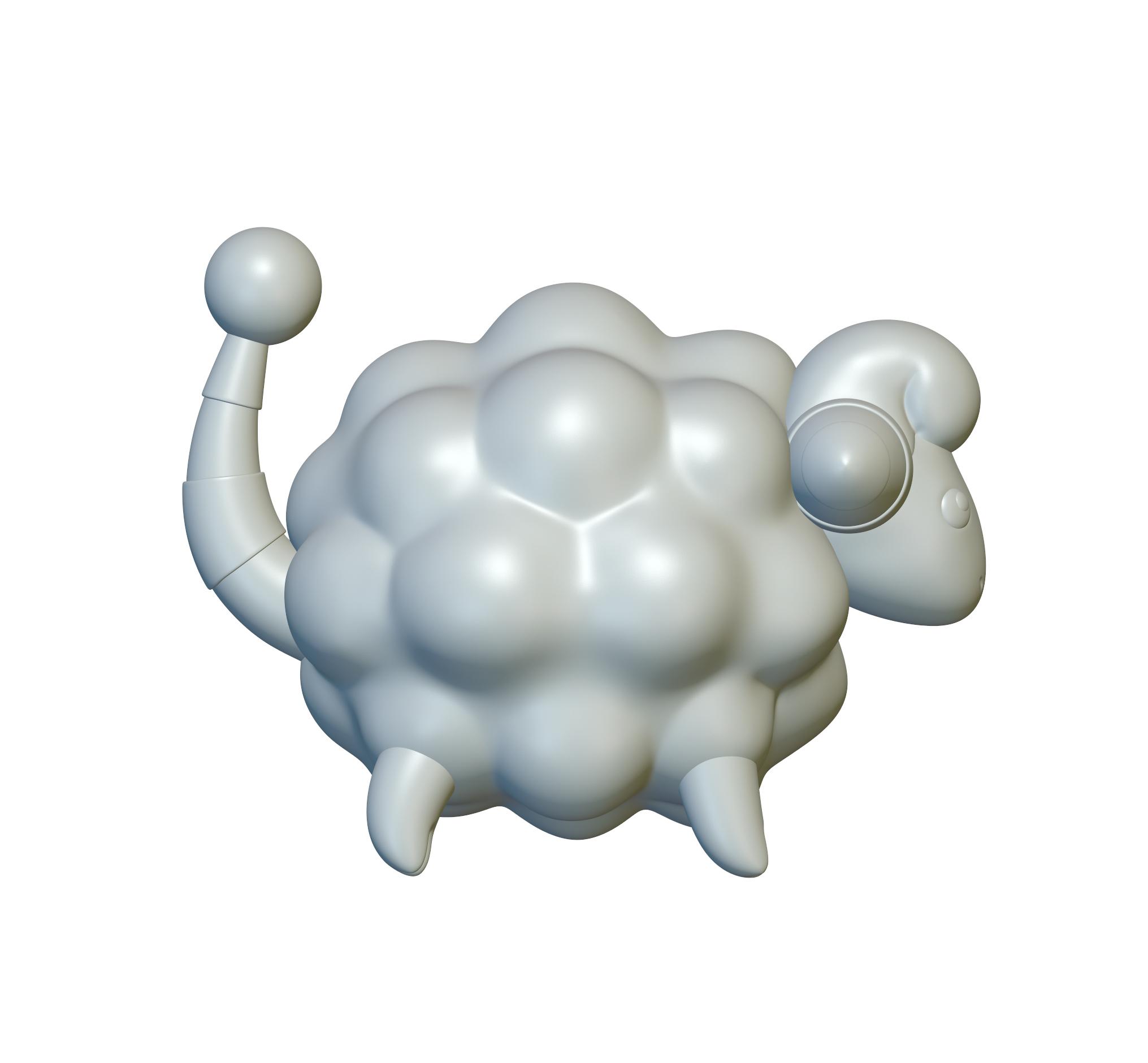 Pokemon Mareep #179 - Optimized for 3D Printing 3d model