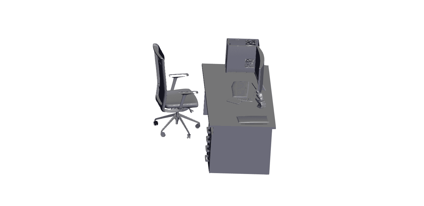 Computer desk.obj 3d model