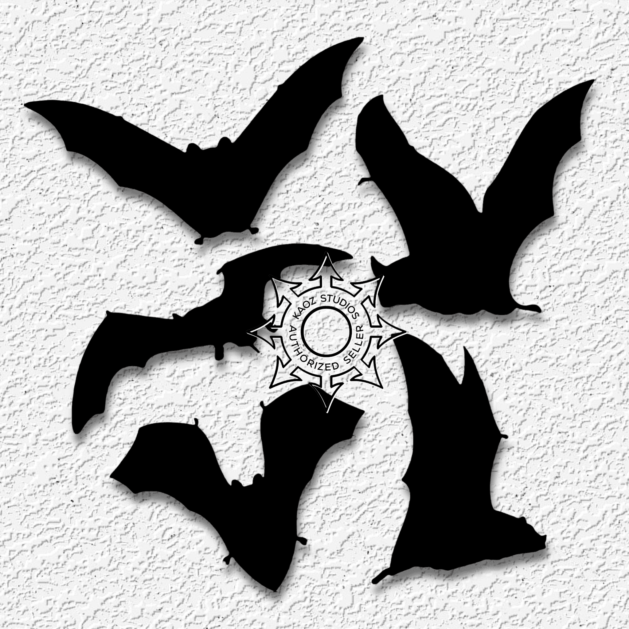 5 Realistic Bats wall art Halloween decor 3d model