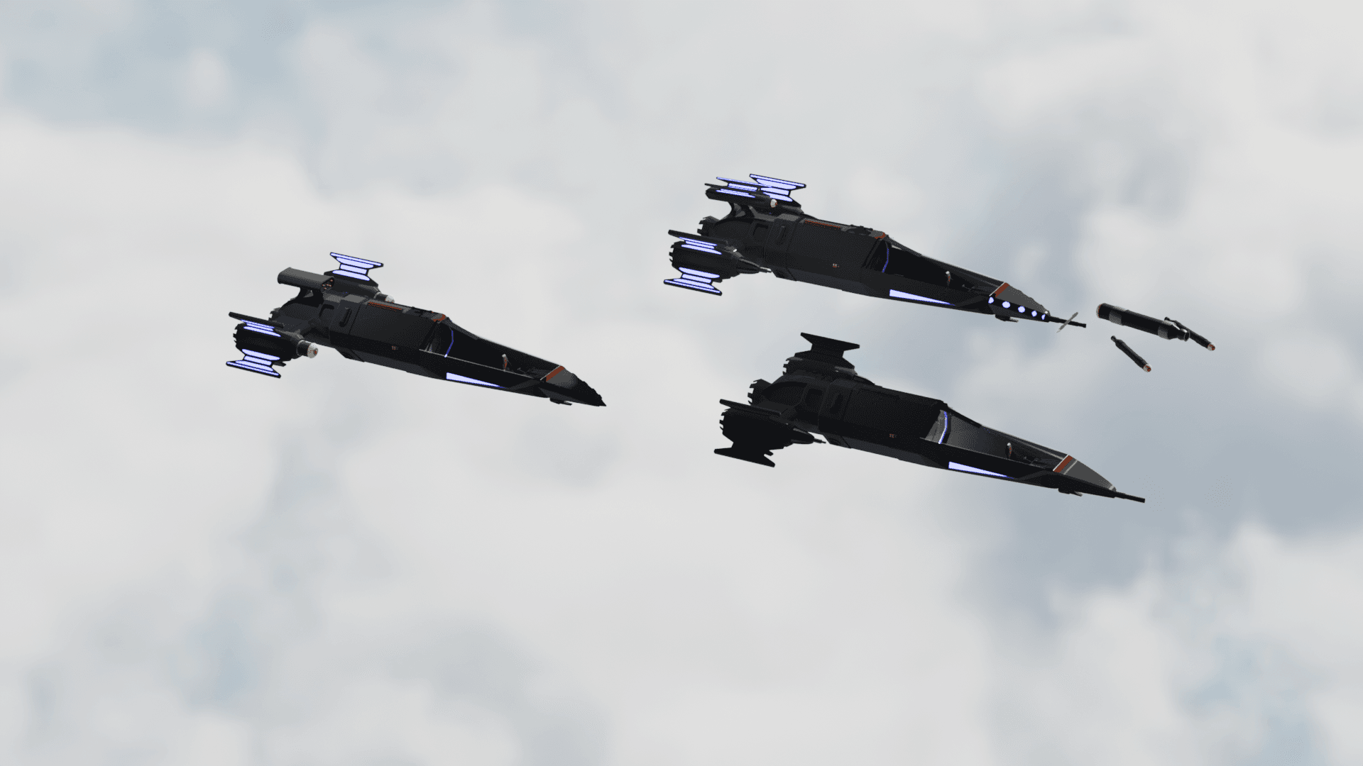 3 light fighters plus ordinace.fbx 3d model
