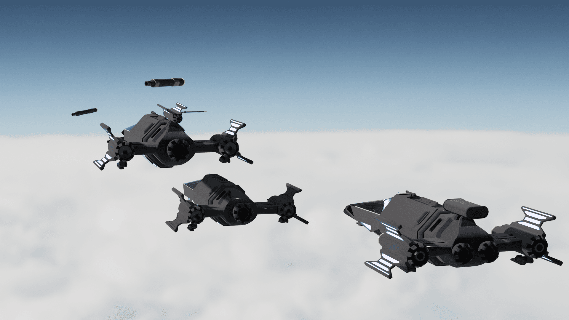 3 light fighters plus ordinace.fbx 3d model