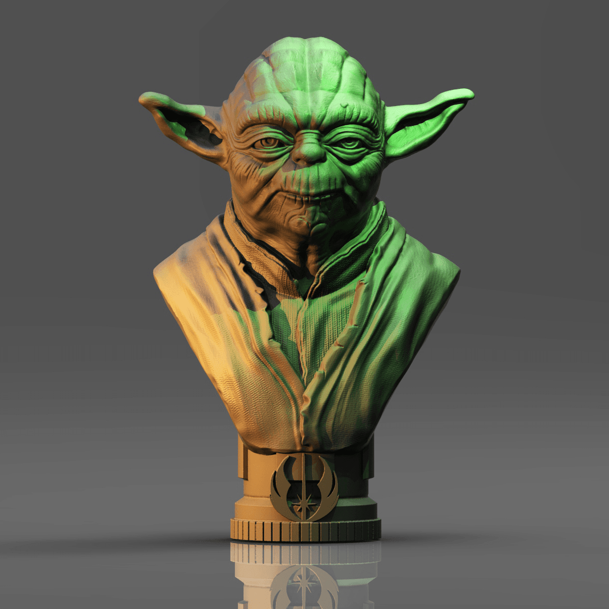 Master Yoda Bust (throwback) 3d model