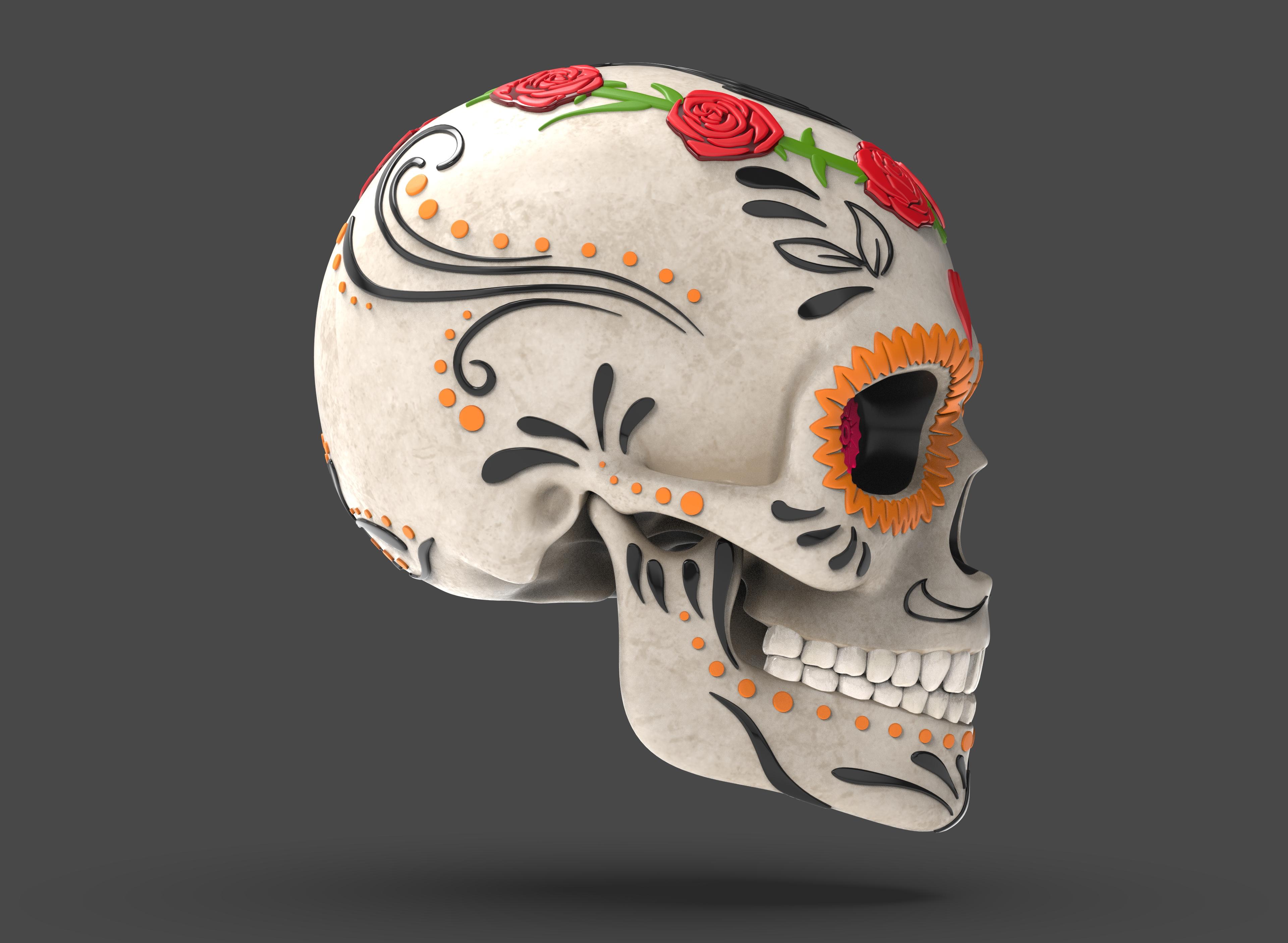 Dia de Los Muertos Skull 3d model