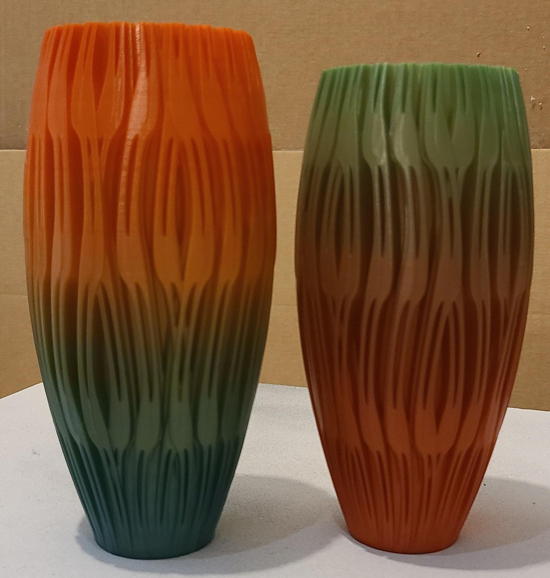 Curves Vase - Printed with some rainbow filament. Thanks for the model!! - 3d model