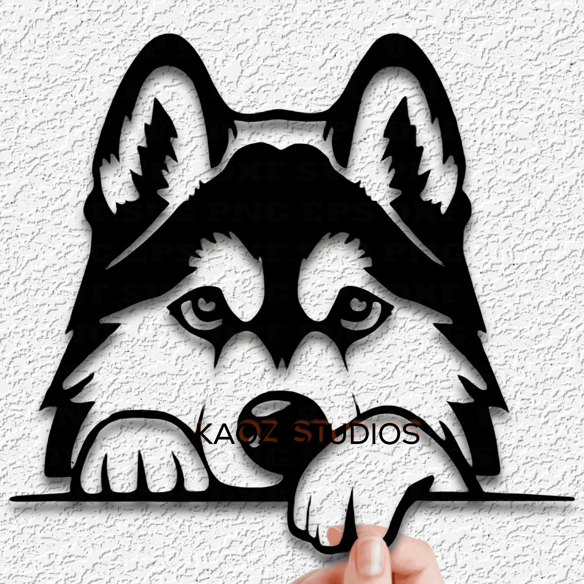 husky wall art dog decoration puppy decor 3d model