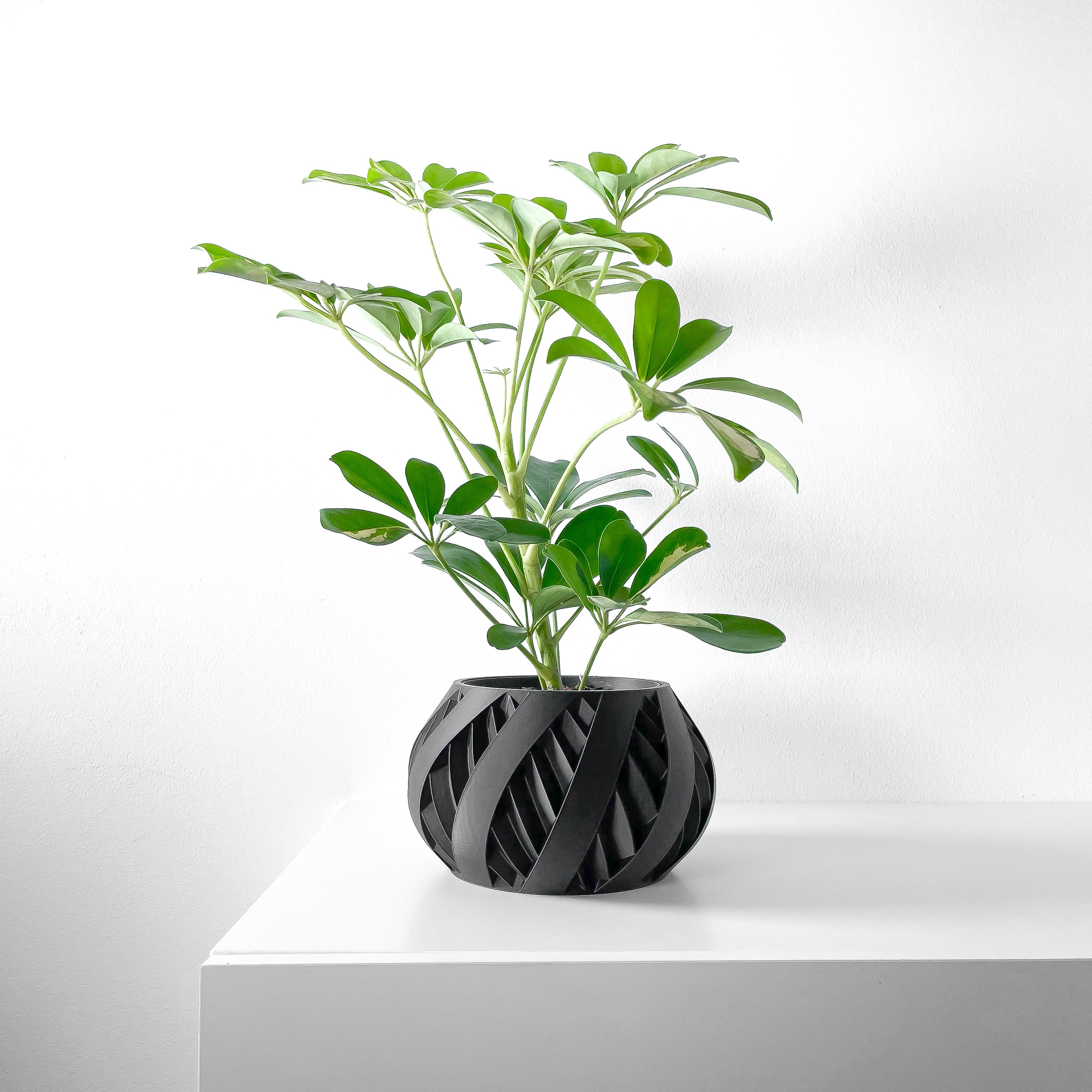 The Silvo Planter Pot with Drainage Tray & Stand Included | Modern and Unique Home Decor 3d model