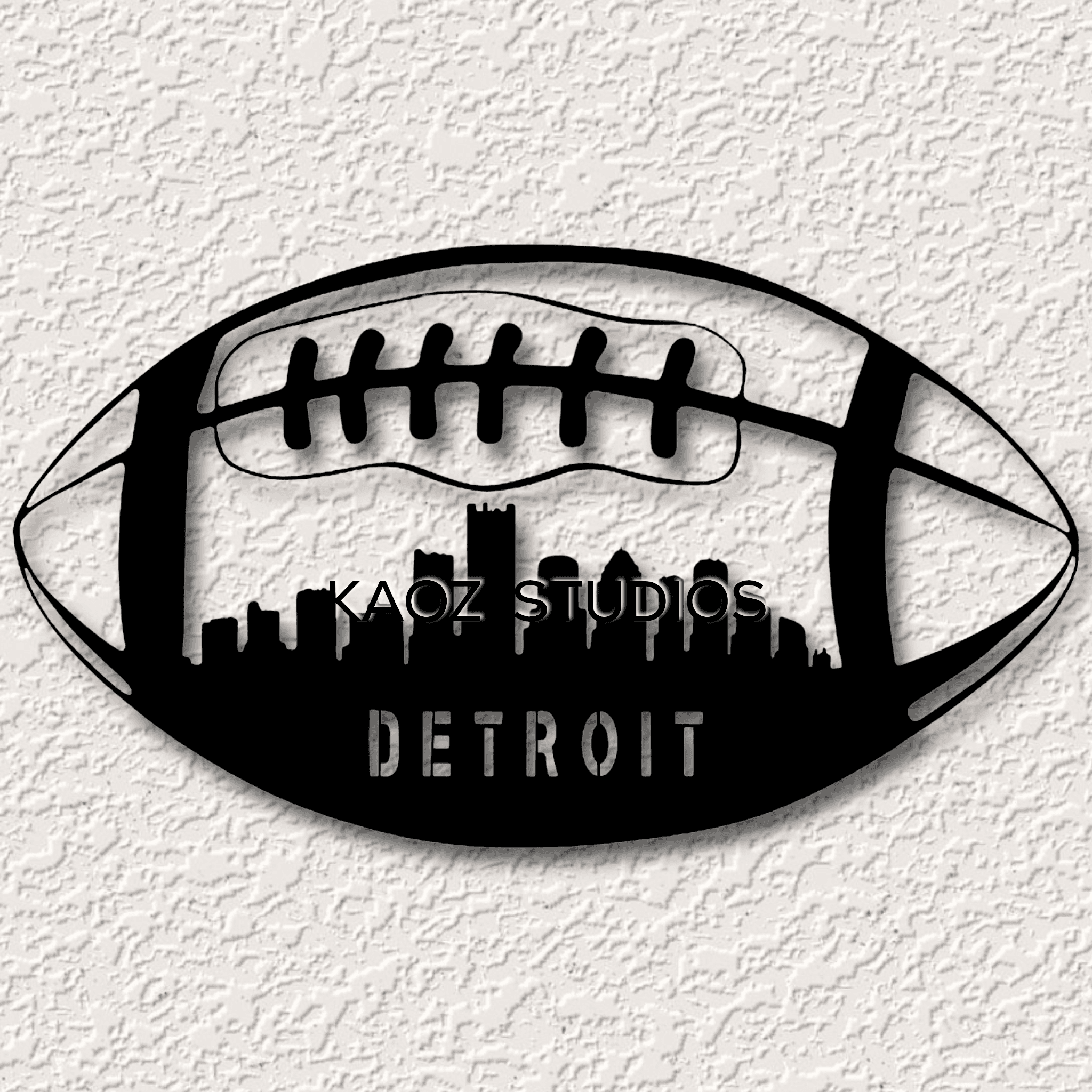 detroit lions football sign superbowl wall art sports logo decoration 3d model