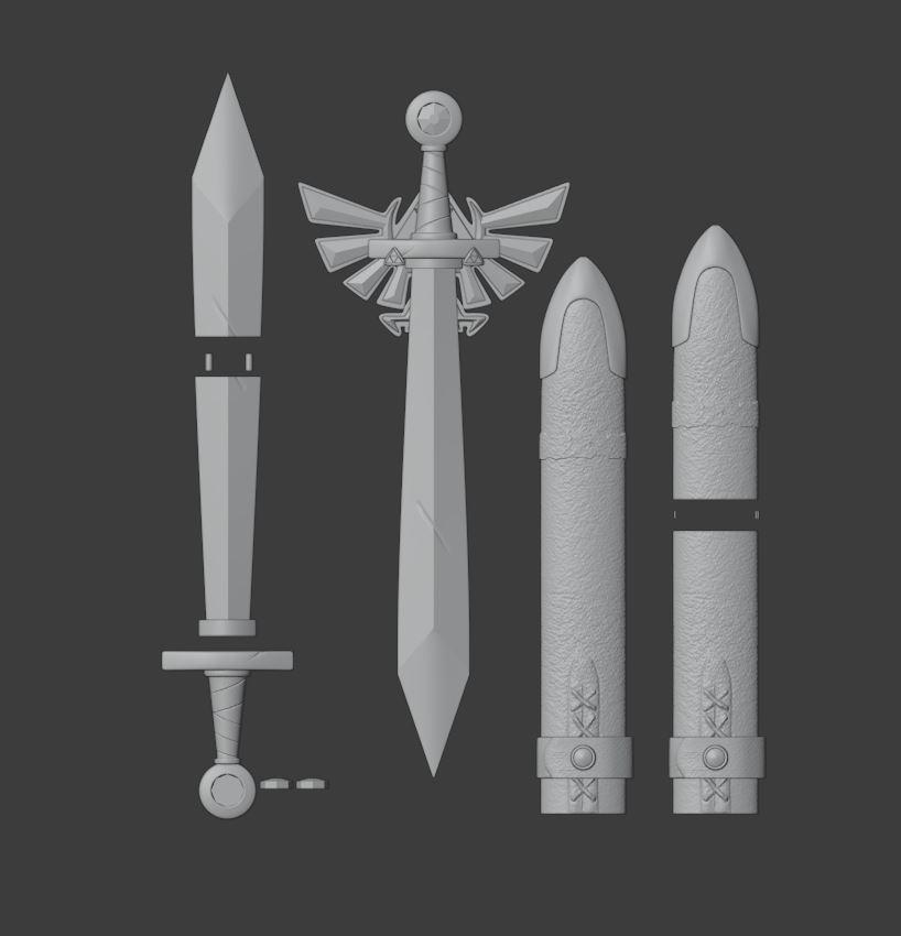 SWORD OF THE HERO FROM ZELDA TEARS OF THE KINGDOM 3d model