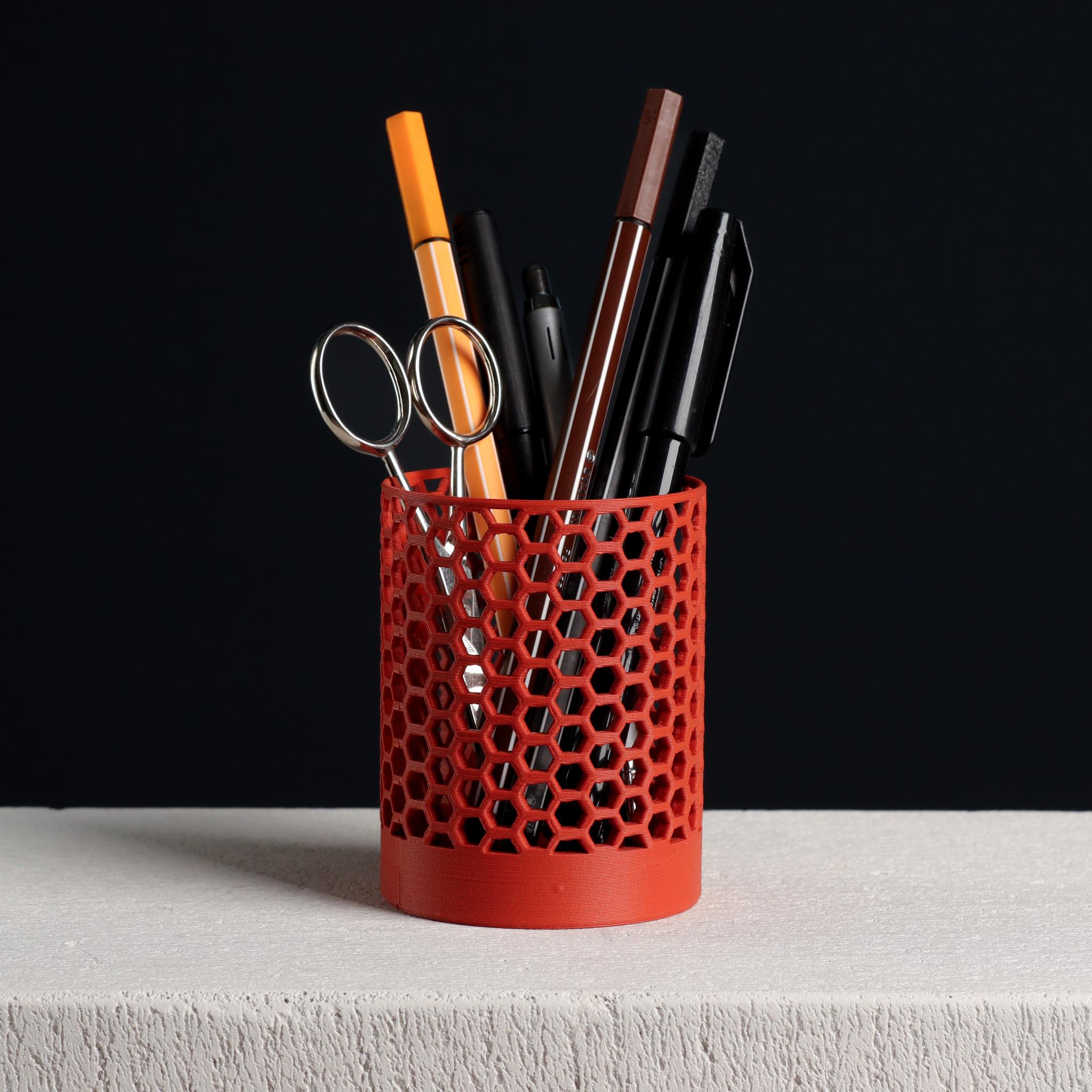 Honeycomb Pencil Holder  3d model