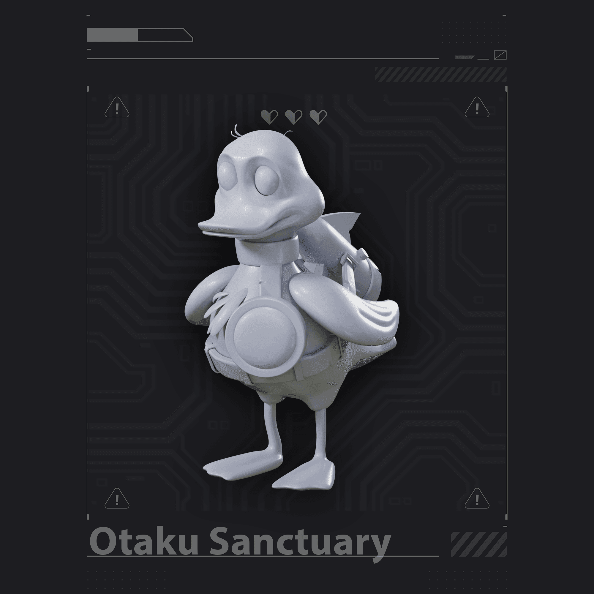 Duck Cute - 3D print model 3d model