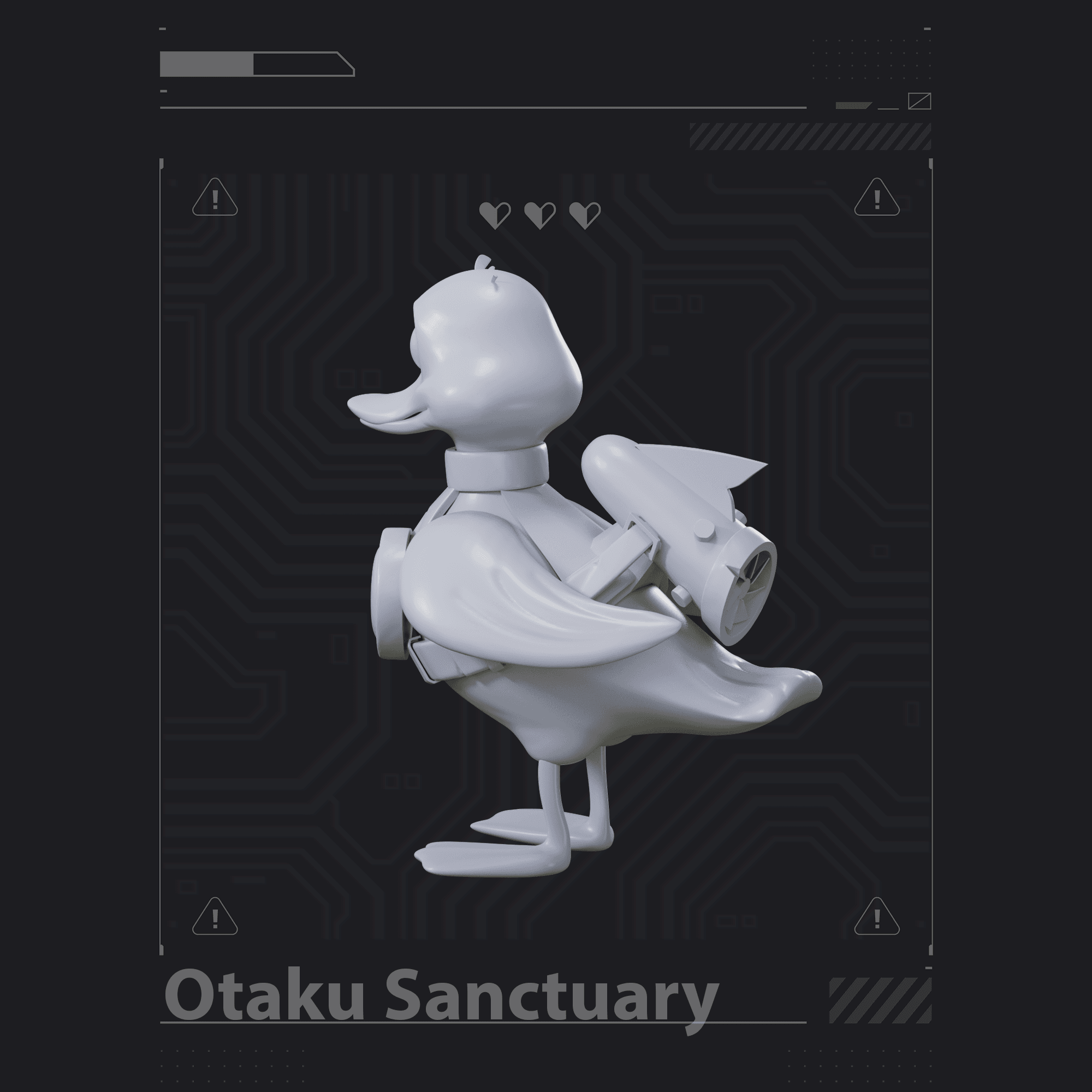 Duck Cute - 3D print model 3d model