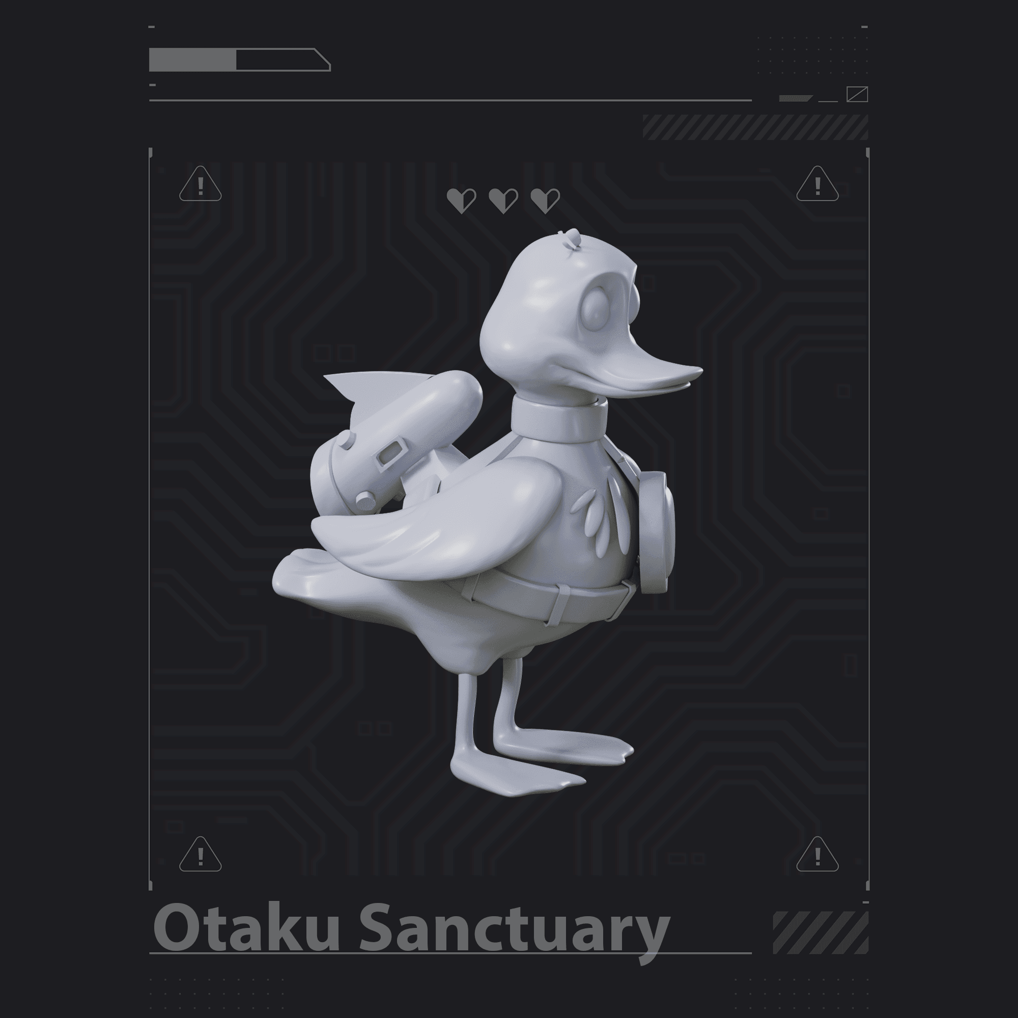 Duck Cute - 3D print model 3d model