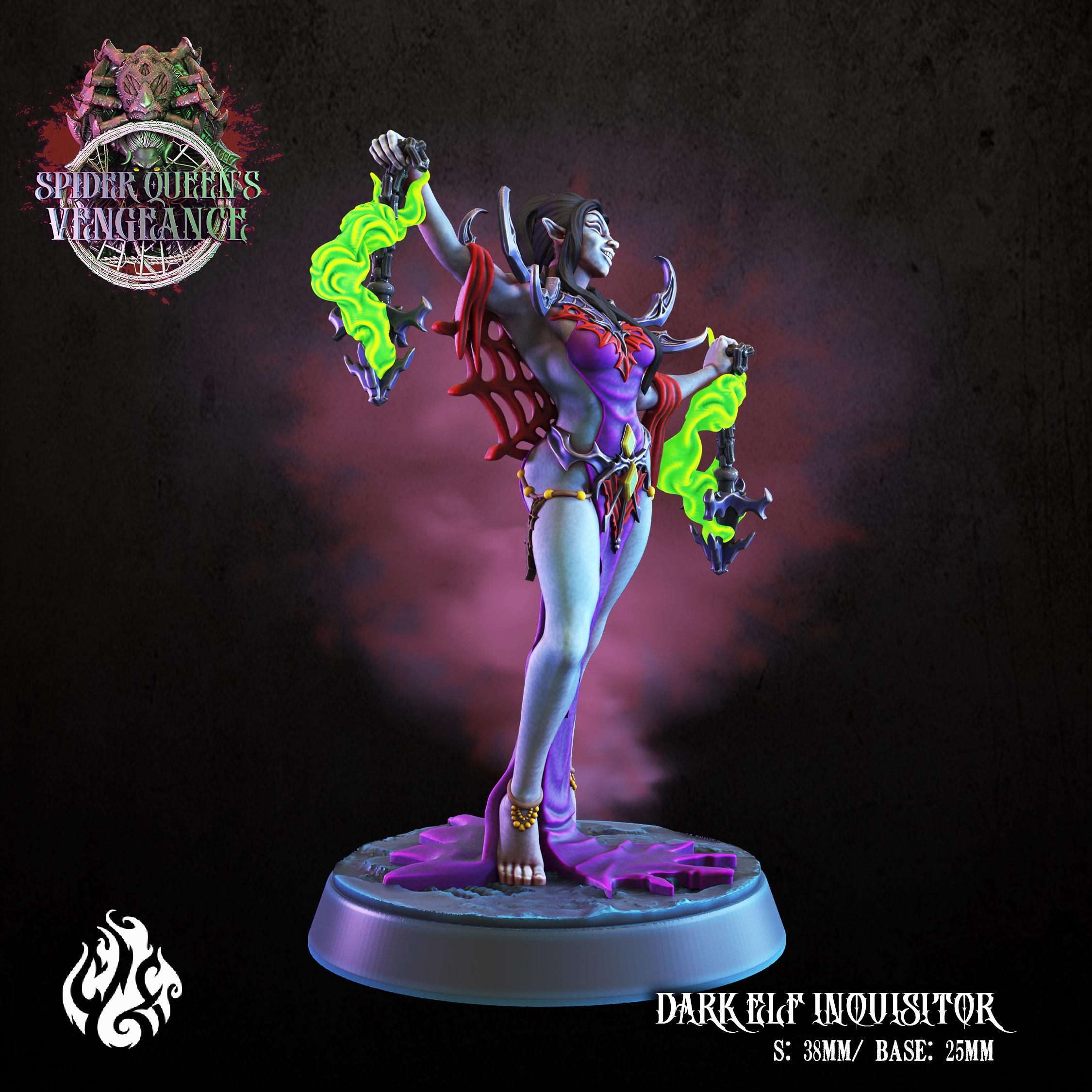 Dark elf Inquisitor 3d model